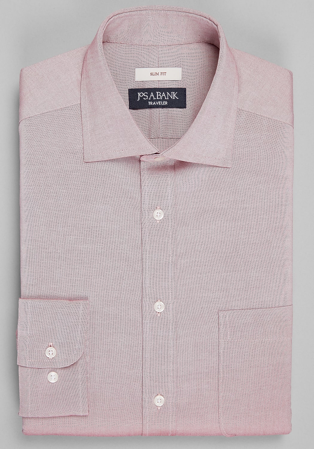 Traveler&reg; Collection Slim Fit Spread Collar Solid Dress Shirt