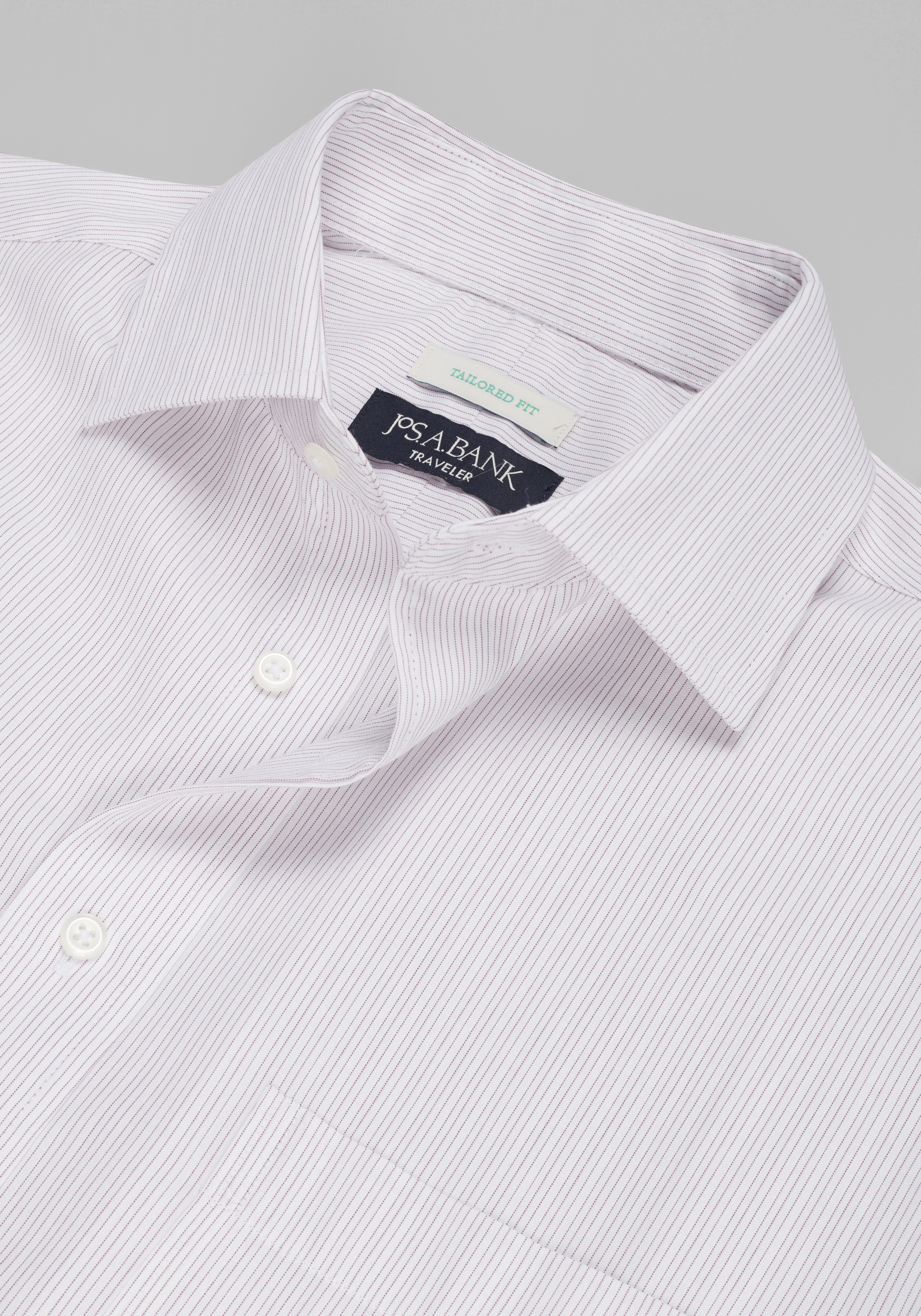 Traveler® Collection Tailored Fit Stripe Dress Shirt