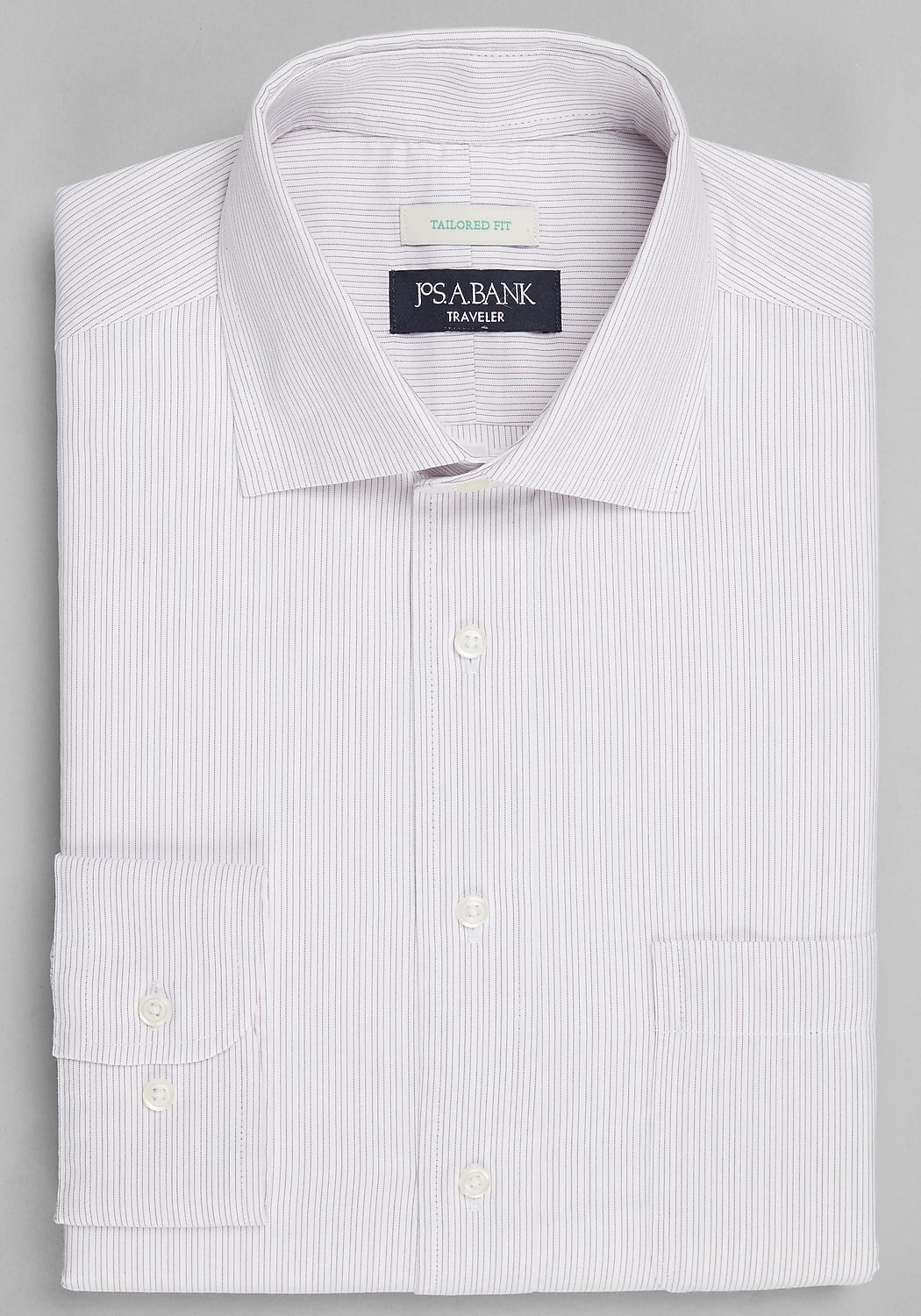 Traveler&reg; Collection Tailored Fit Stripe Dress Shirt
