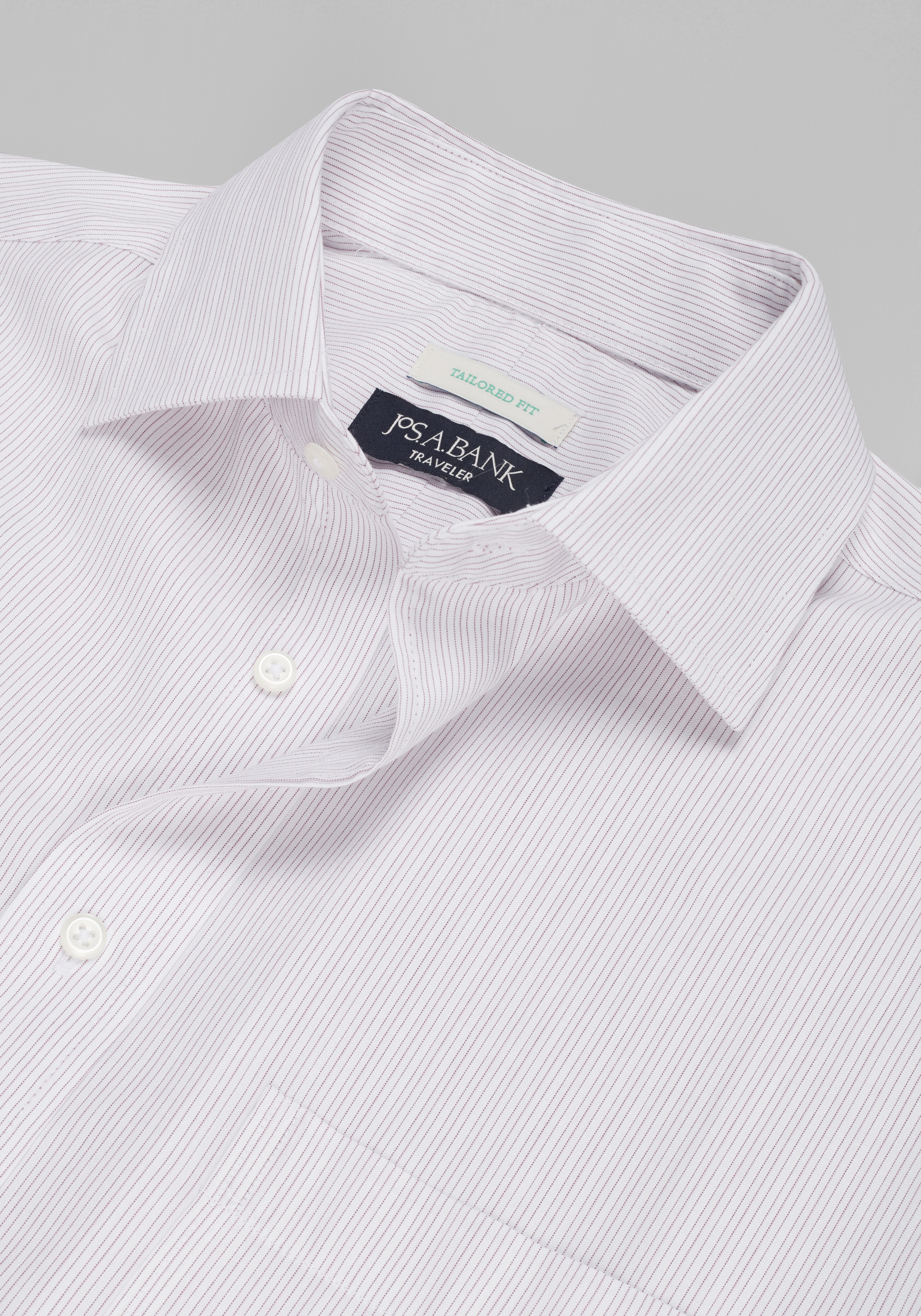 Traveler® Collection Tailored Fit Stripe Dress Shirt - Big & Tall CLEARANCE