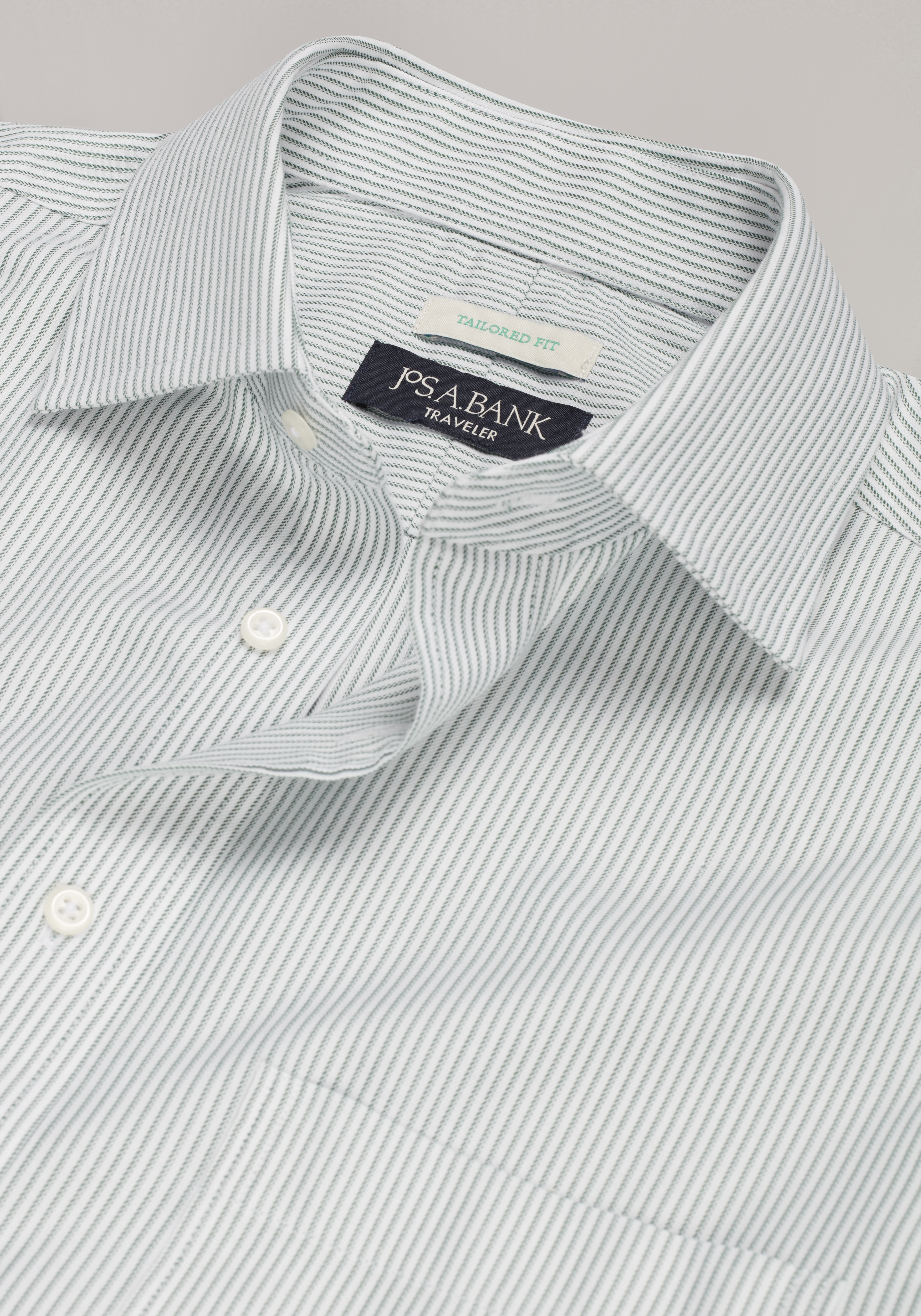 Traveler® Collection Tailored Fit Stripe Dress Shirt