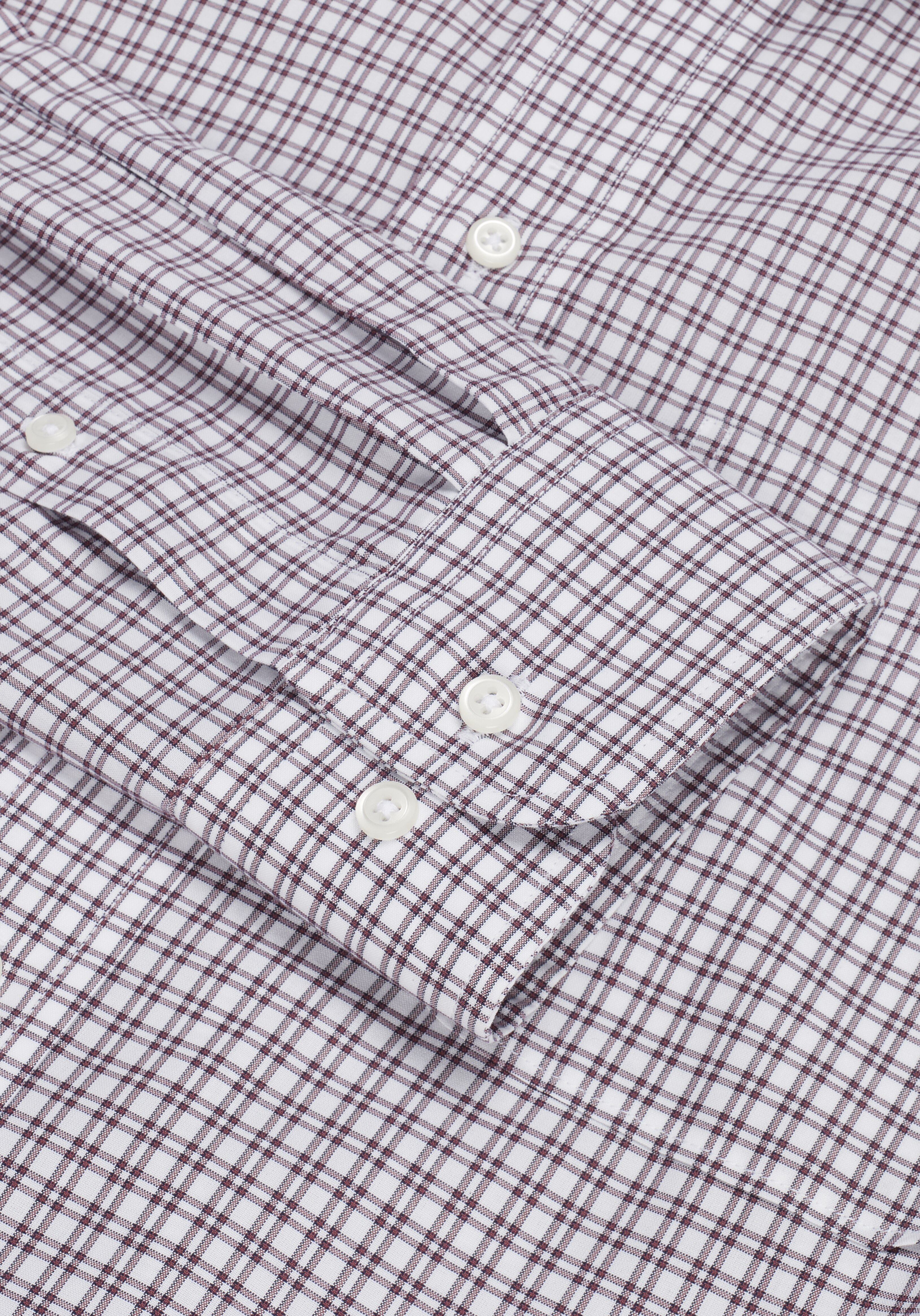 Traveler® Collection Tailored Fit Button-Down Collar Double Check Dress Shirt