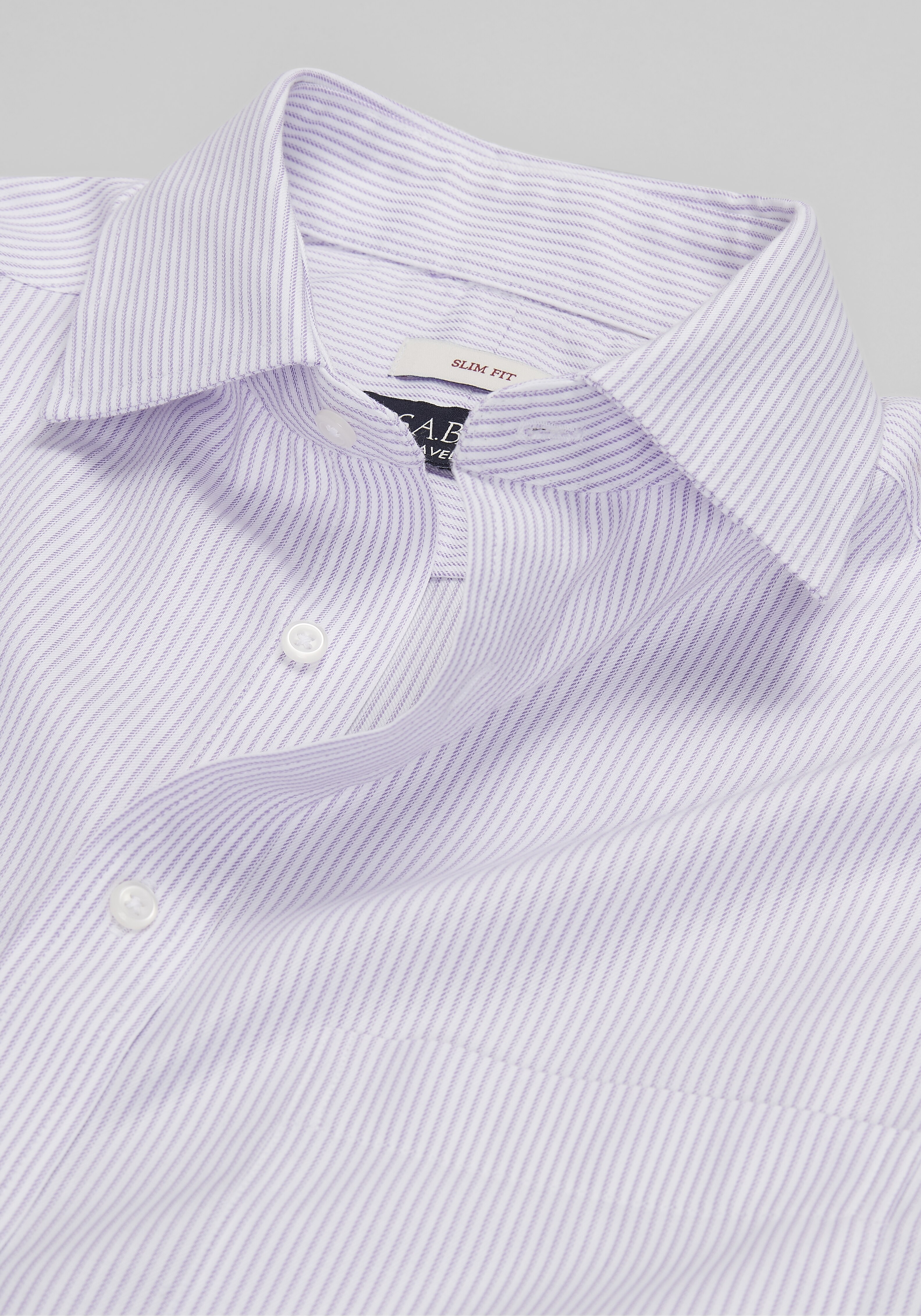 Traveler® Collection Slim Fit Tight Stripe Dress Shirt