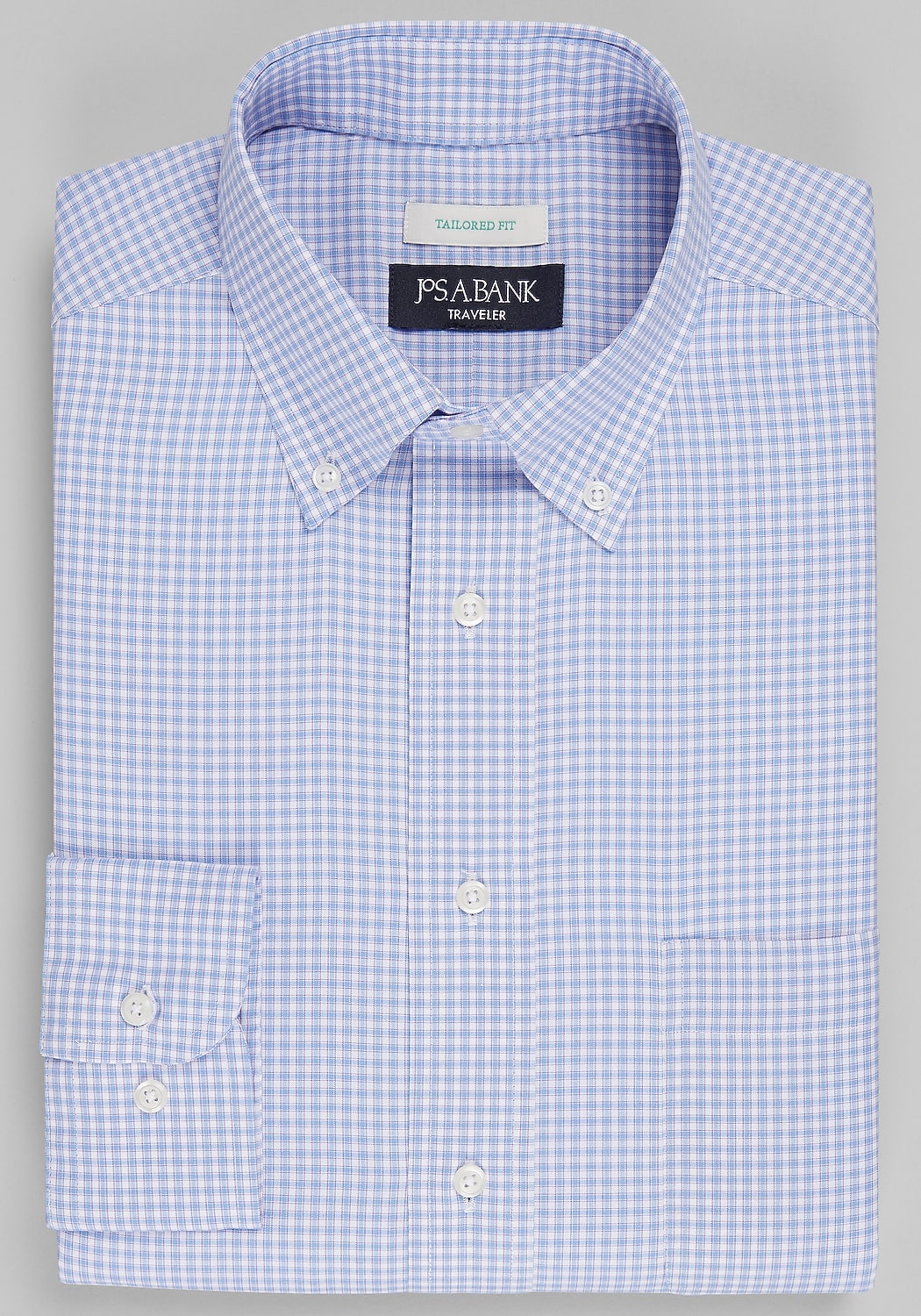 Traveler&reg; Collection Tailored Fit Small Check Dress Shirt