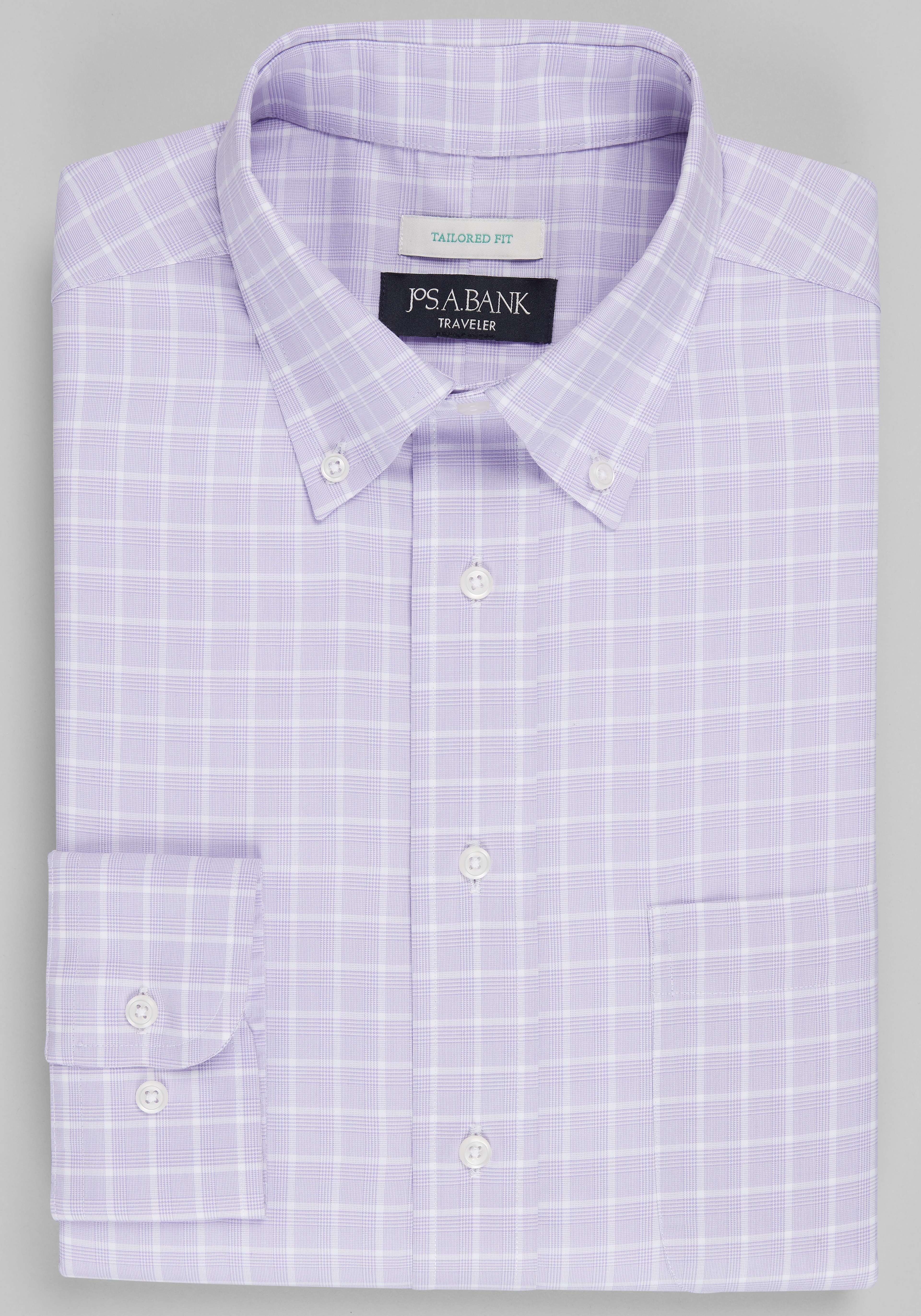 Traveler® Collection Tailored Fit Glenn Plaid Dress Shirt