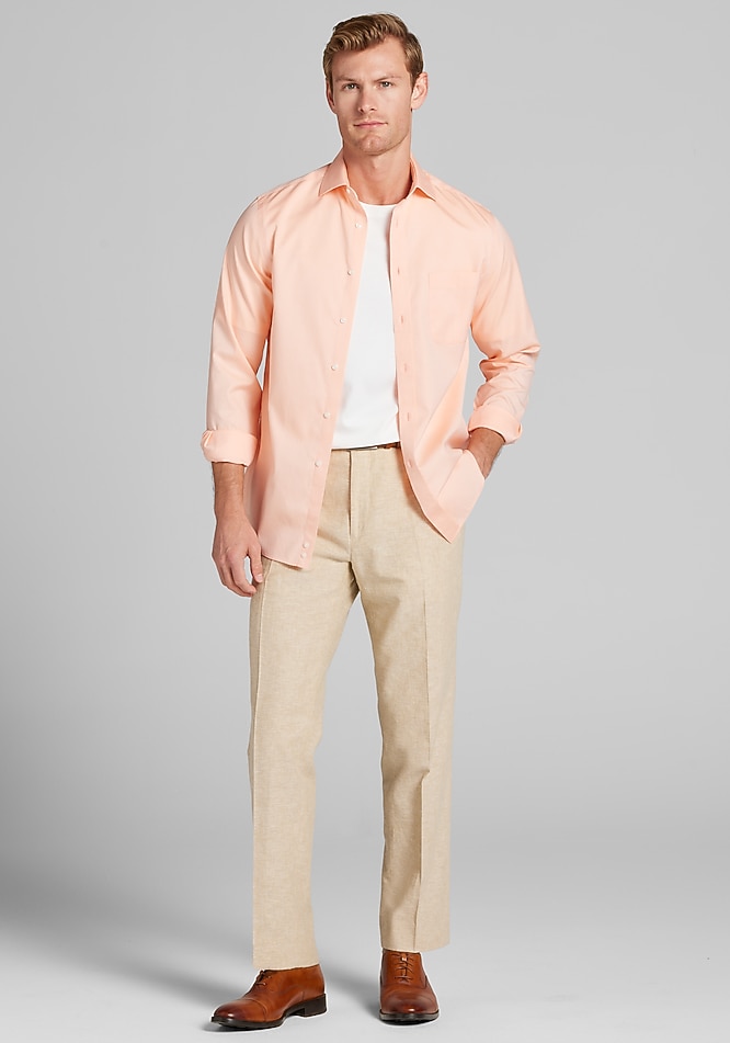 Traveler Collection Slim Fit Spread Collar Dress Shirt - Missionary  Package | Jos A Bank