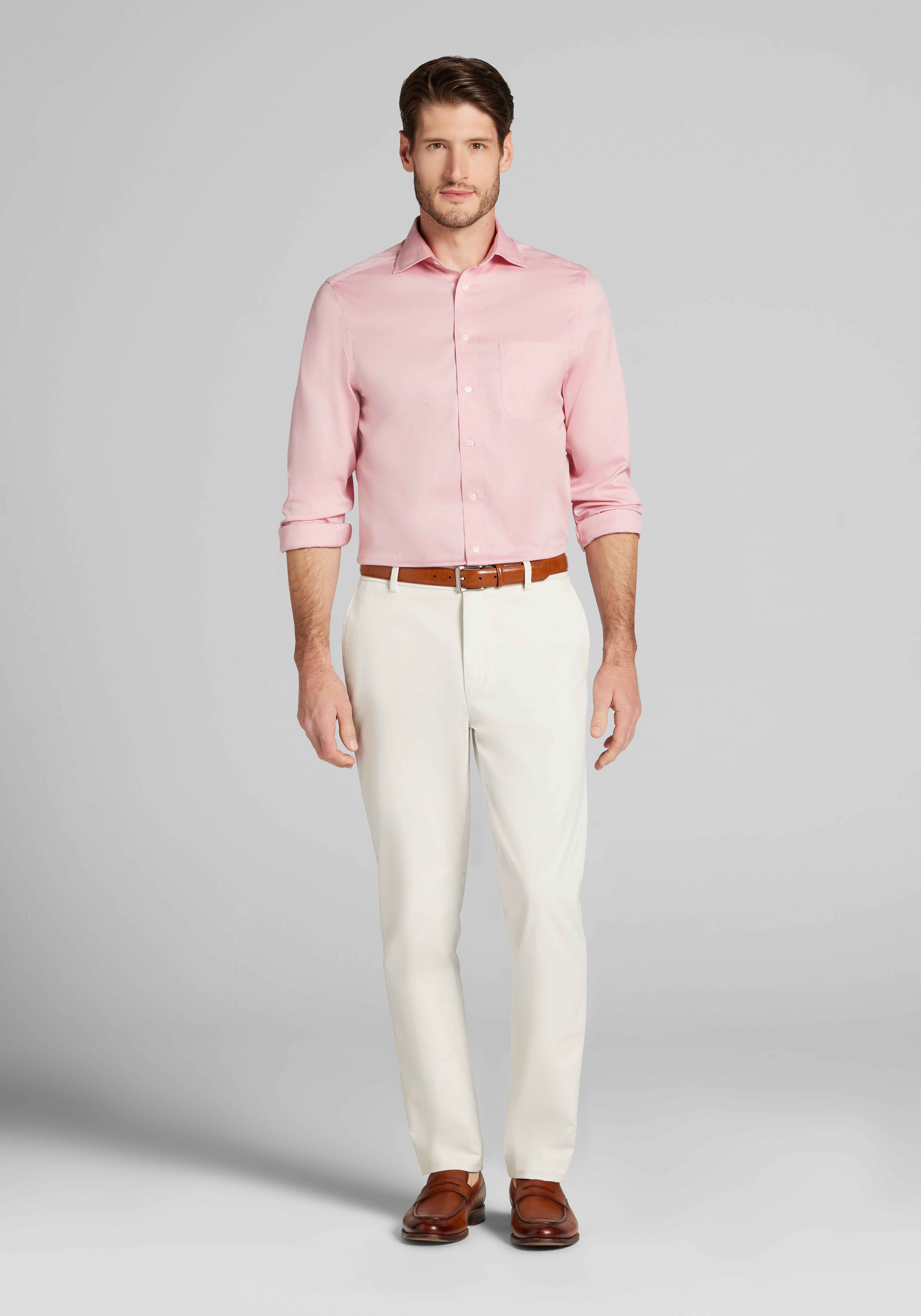 Traveler® Collection Slim Fit Spread Collar Dress Shirt