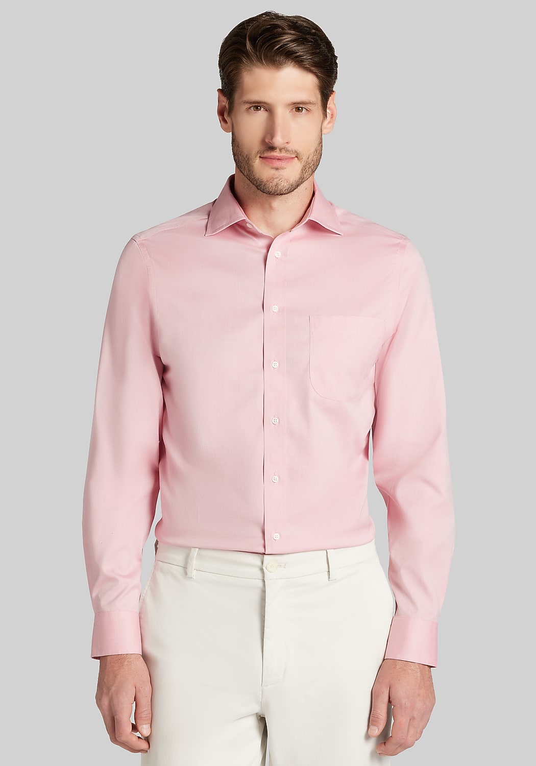 Traveler&reg; Collection Slim Fit Spread Collar Dress Shirt - Big & Tall