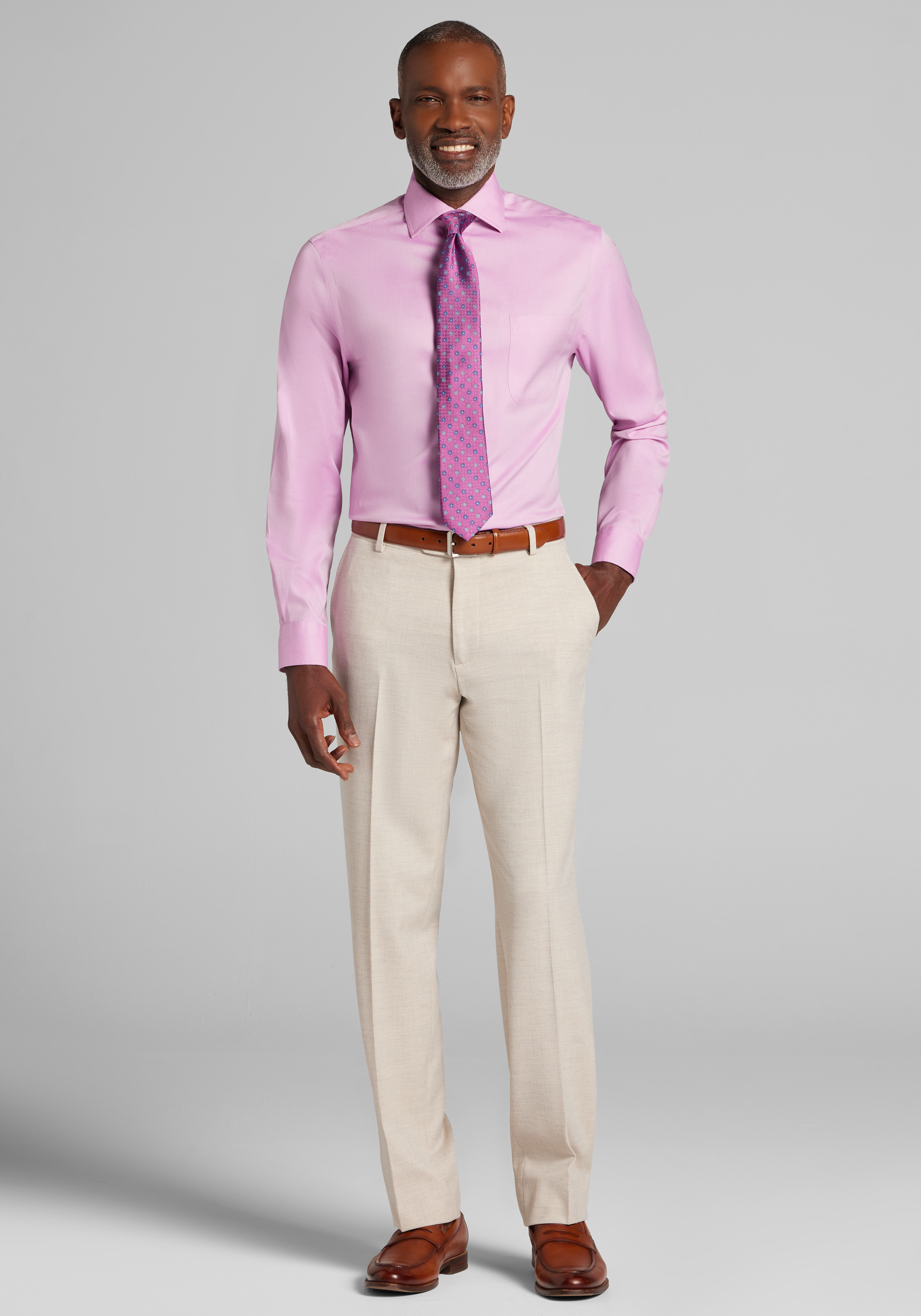 Traveler® Collection Slim Fit Spread Collar Dress Shirt