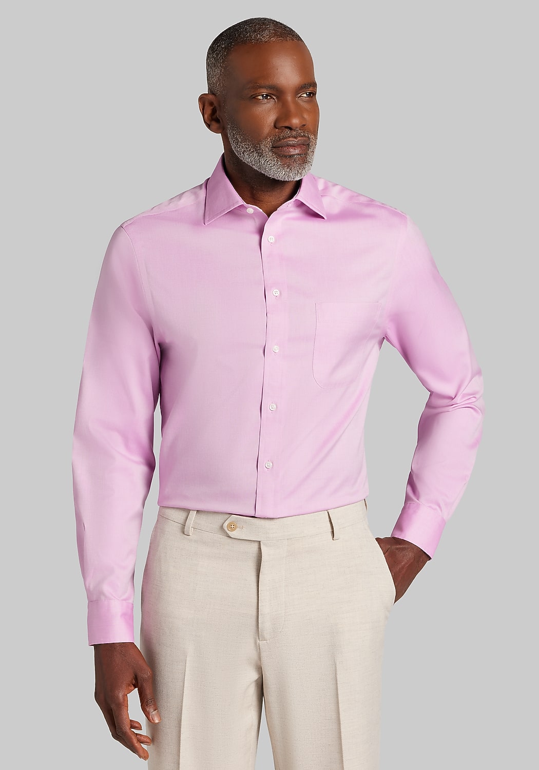 Traveler&reg; Collection Slim Fit Spread Collar Dress Shirt CLEARANCE