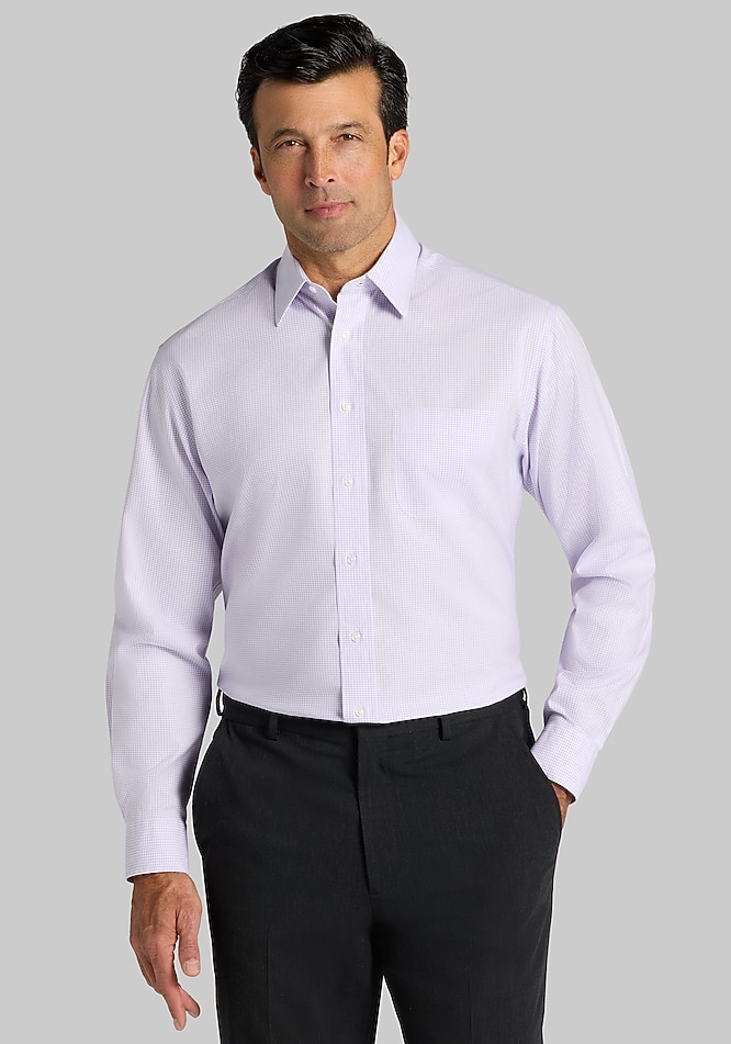 big and tall lavender dress shirt Mens Purple Big & Tall Dress Shirts Long Sleeve Clothing