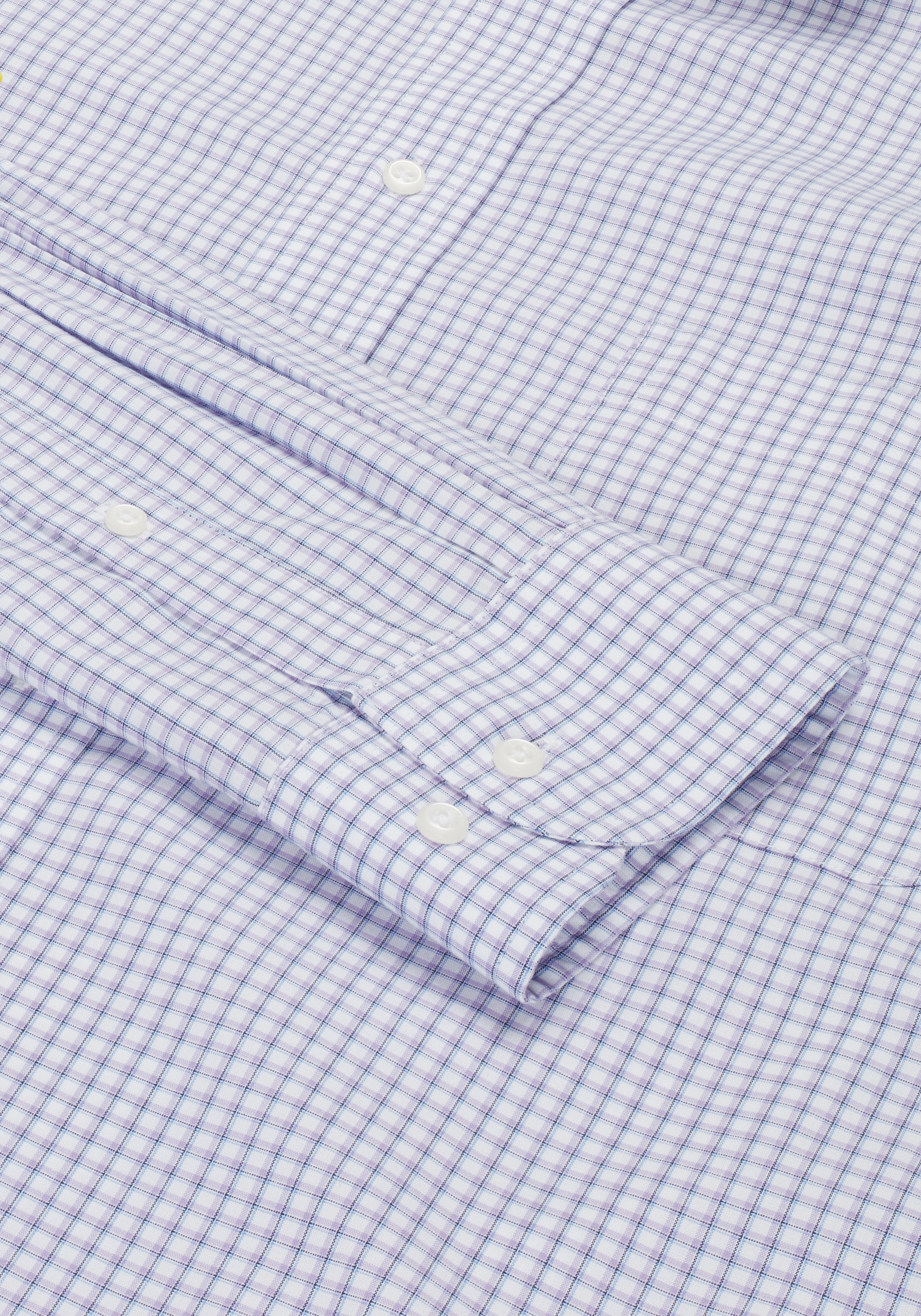 Traveler® Collection Tailored Fit Spread Collar Grid Dress Shirt
