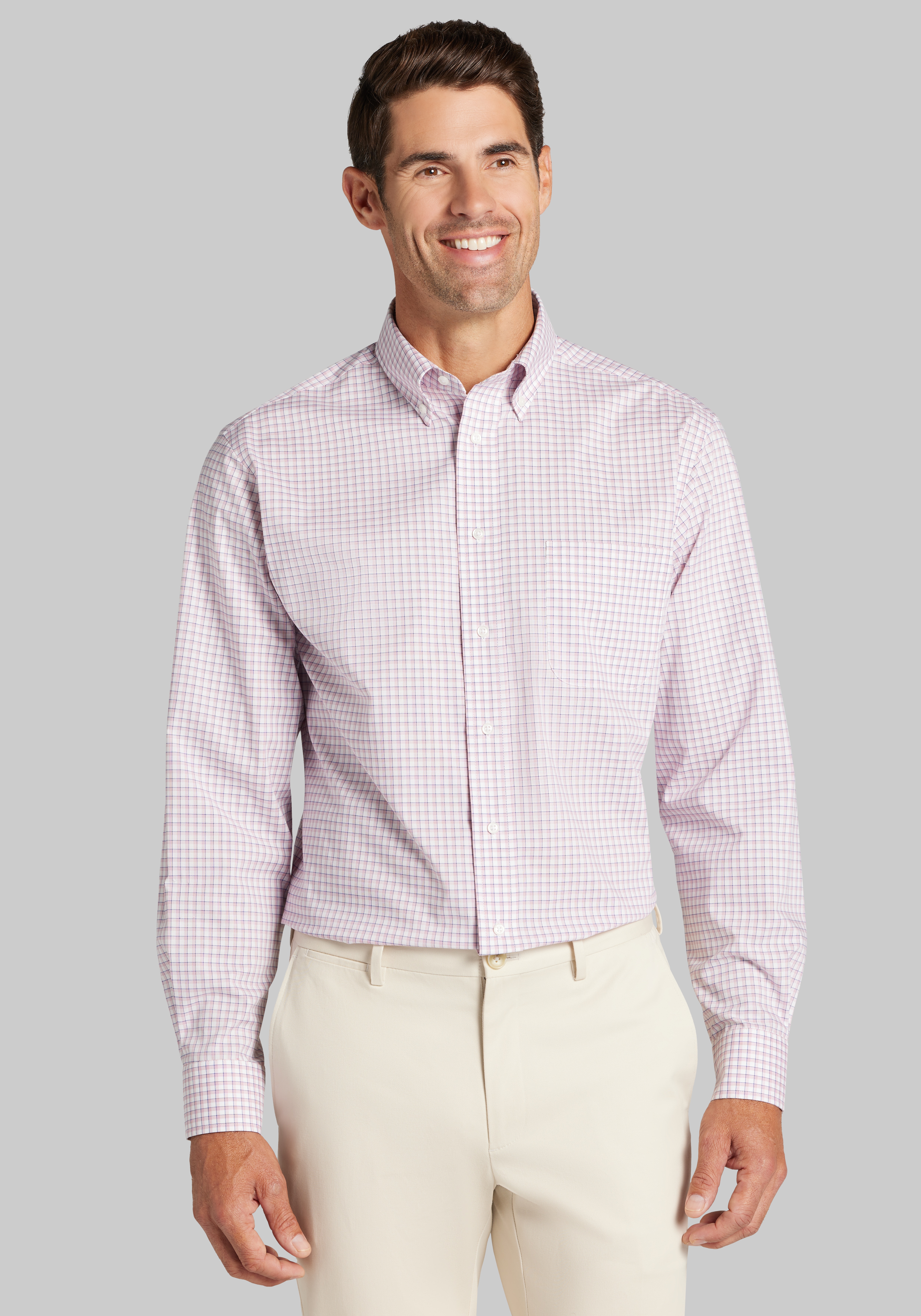Men's Dress Shirts, Jos. A. Bank Tailored Fit Check Comfort Stretch Dress Shirt - Jos A Bank