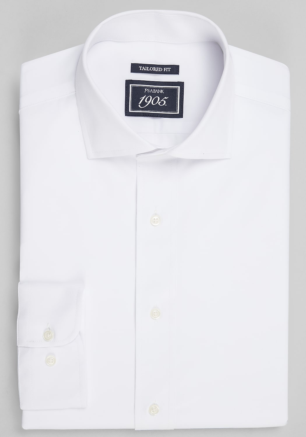 1905 Collection Tailored Fit Solid 4-Way Stretch Dress Shirt