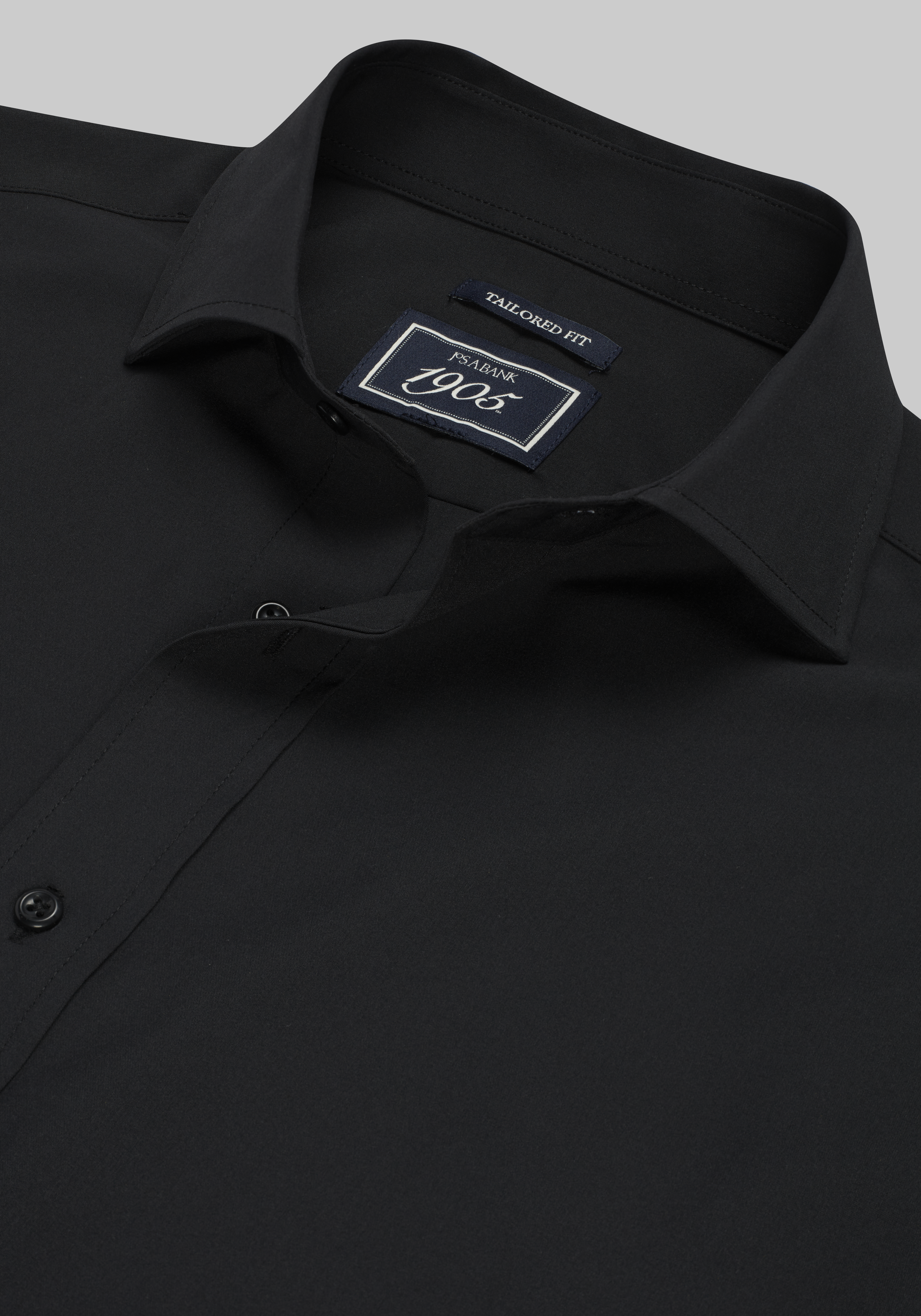 1905 Collection Tailored Fit Solid 4-Way Stretch Dress Shirt