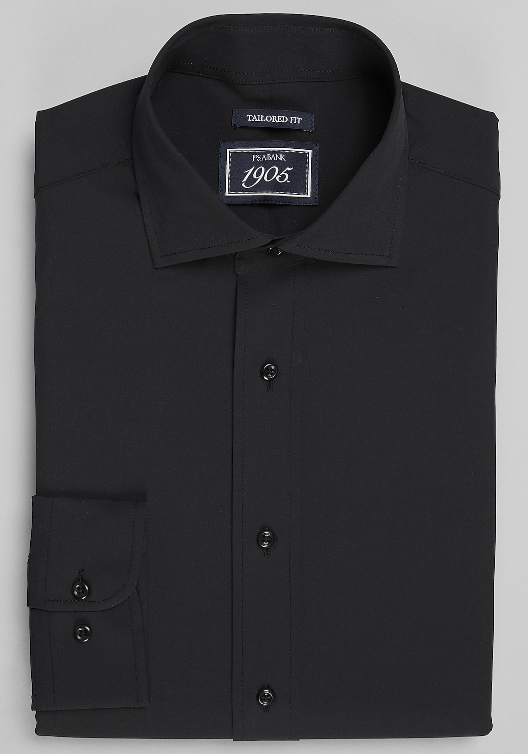 1905 Collection Tailored Fit Solid 4-Way Stretch Dress Shirt