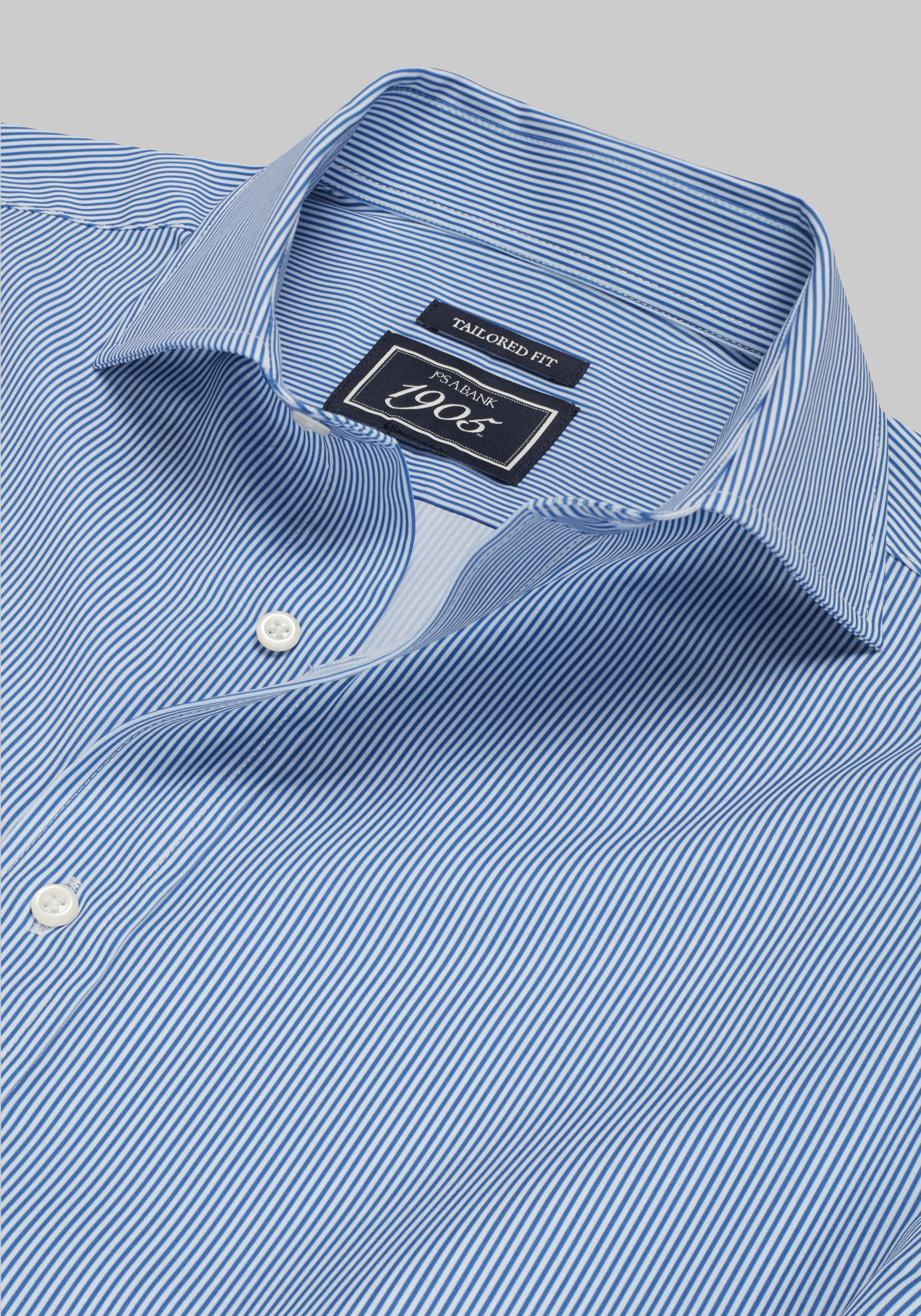 1905 Collection Tailored Fit Stripe 4-Way Stretch Dress Shirt