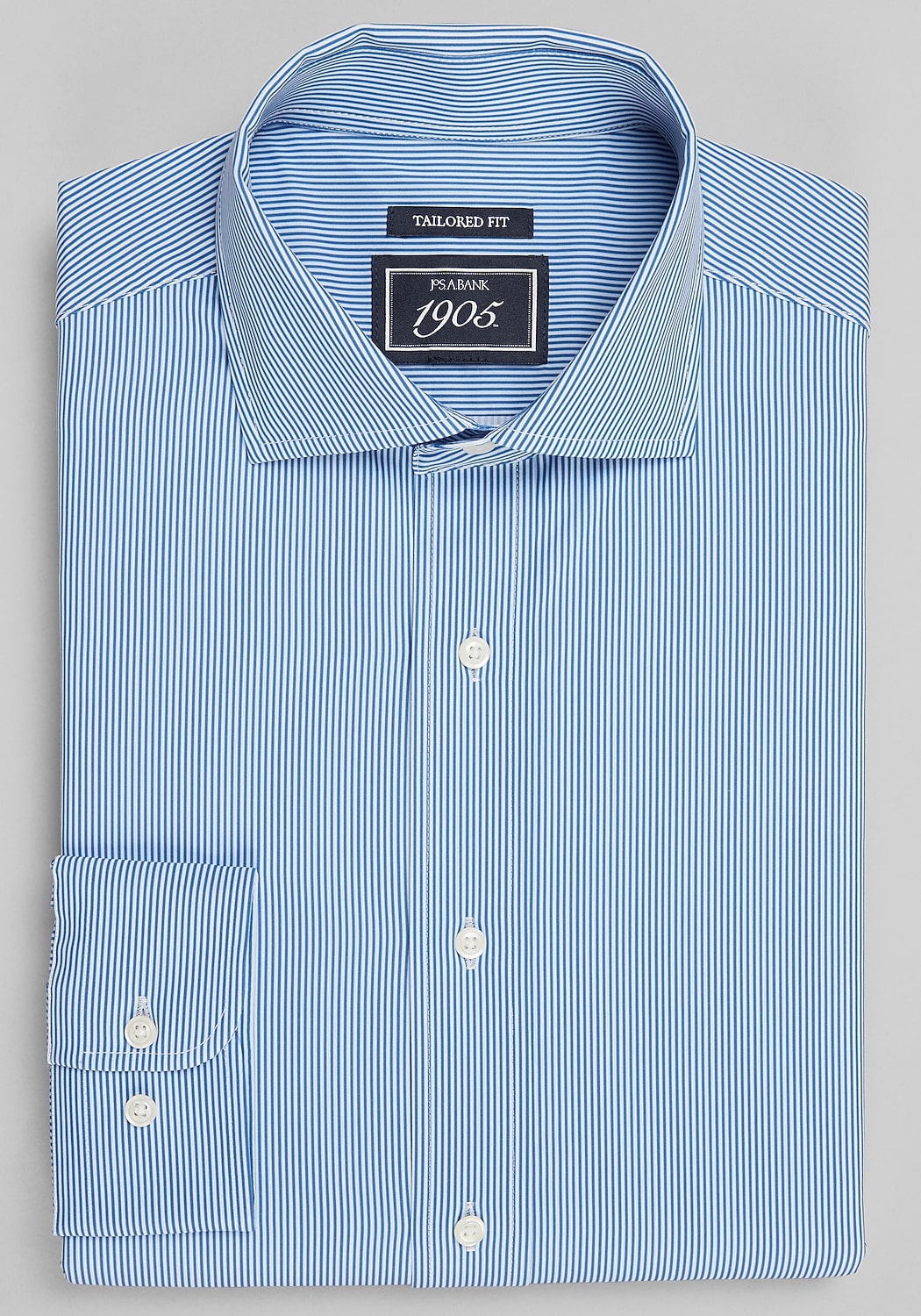 1905 Collection Tailored Fit Stripe 4-Way Stretch Dress Shirt