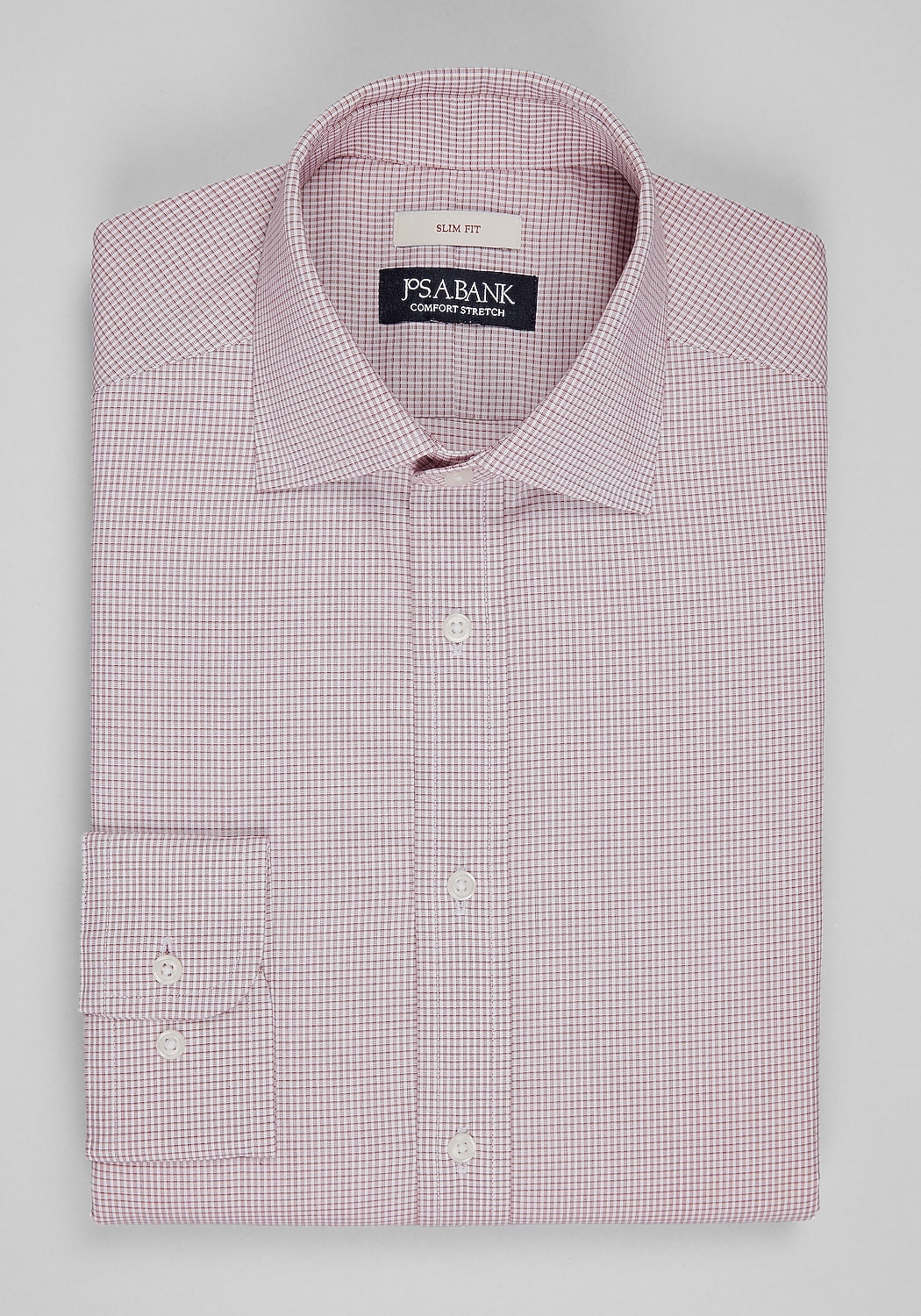 Traveler&reg; Collection Slim Fit Tiny Grid Dress Shirt