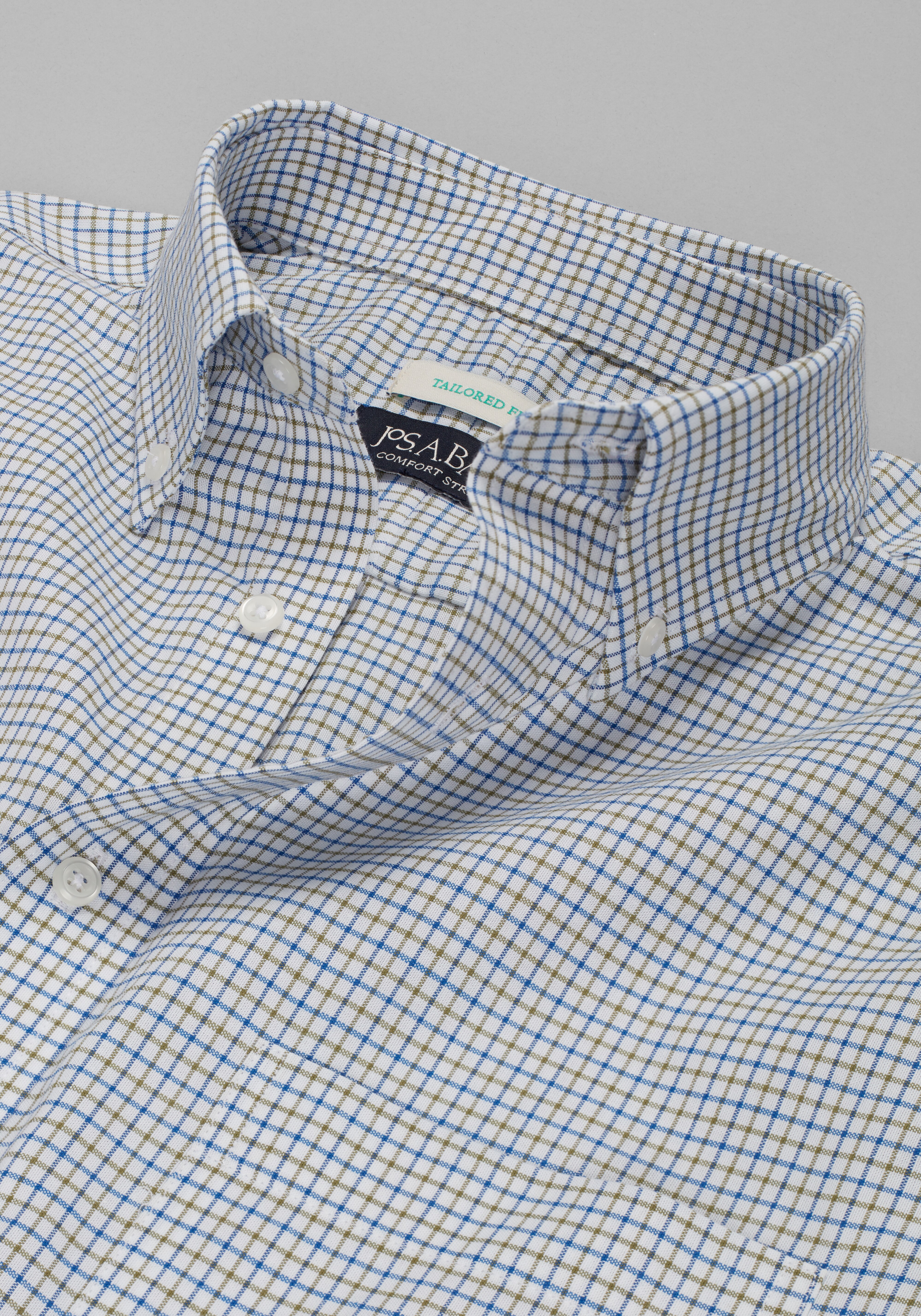 Jos. A. Bank Tailored Fit Tattersall Check Dress Shirt