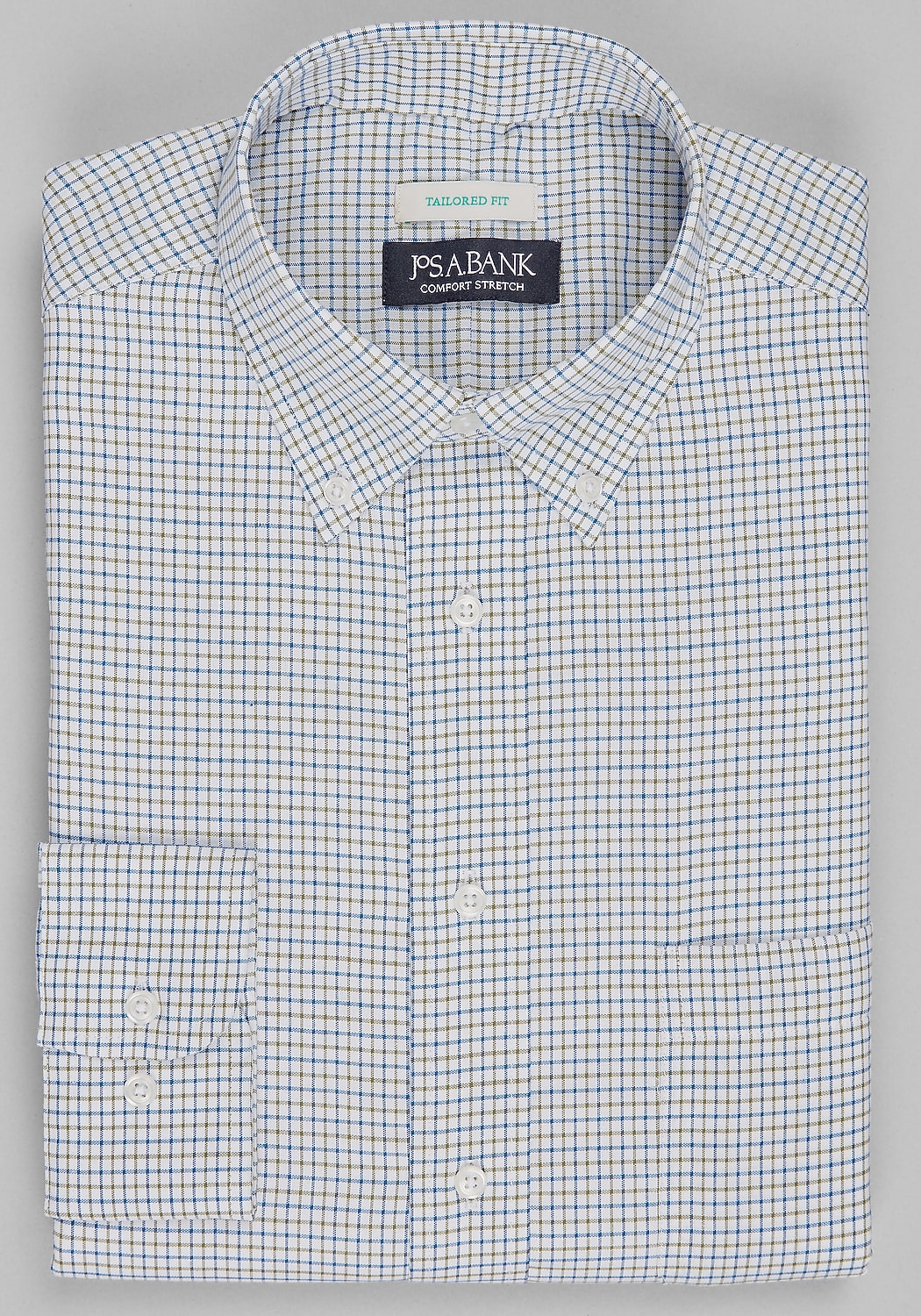 Jos. A. Bank Tailored Fit Tattersall Check Dress Shirt - Big & Tall