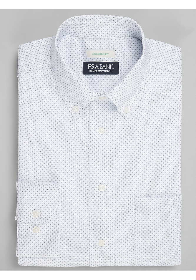 Jos. A. Bank Tailored Fit Button-Down Collar Print Dress Shirt - Memorial  Day Deals | Jos A Bank