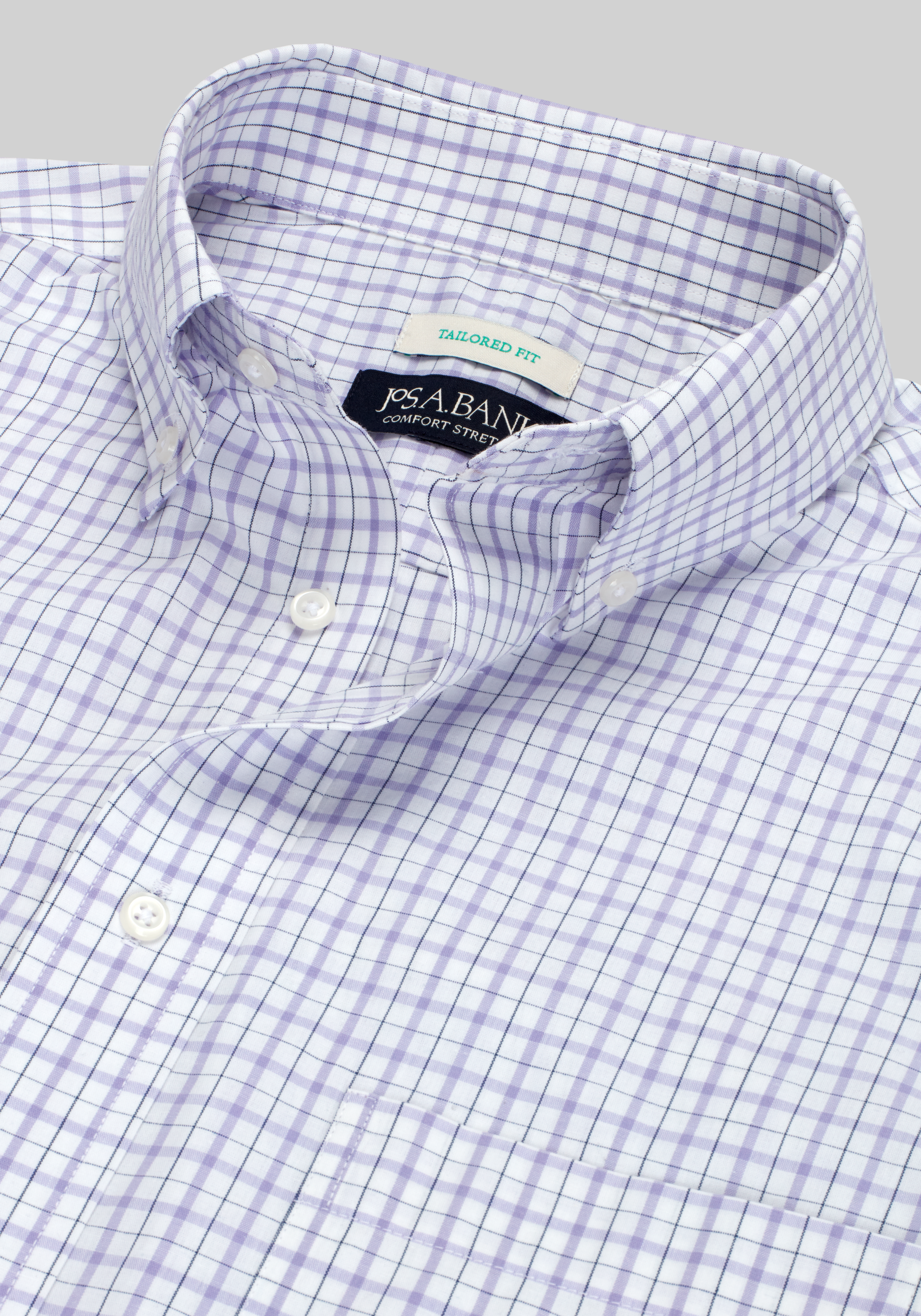 Jos. A. Bank Tailored Fit Clean Check Dress Shirt