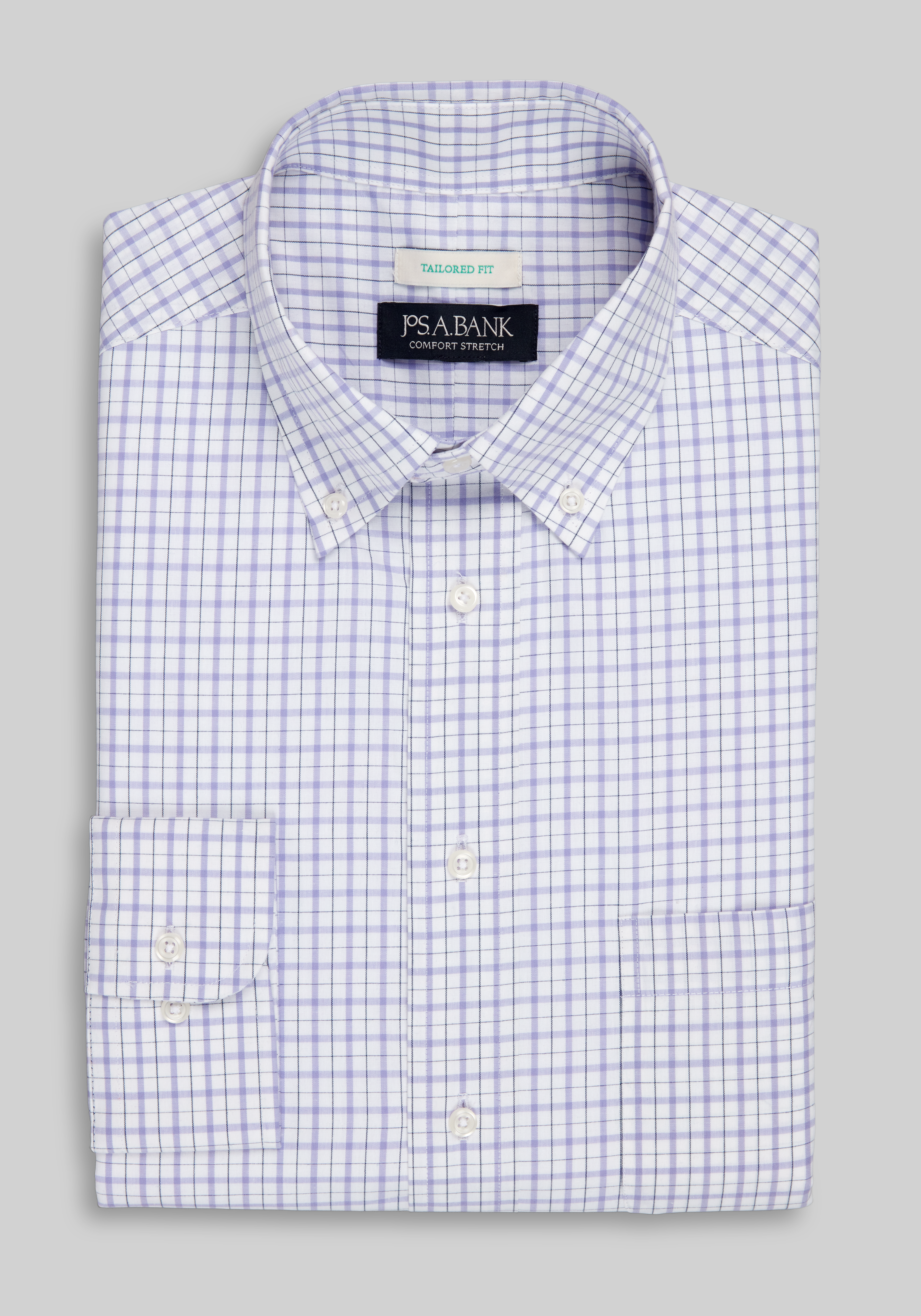 Men's Dress Shirts, Jos. A. Bank Tailored Fit Clean Check Dress Shirt - Jos A Bank