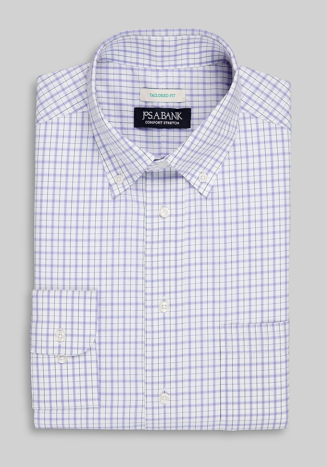 Jos. A. Bank Tailored Fit Clean Check Dress Shirt