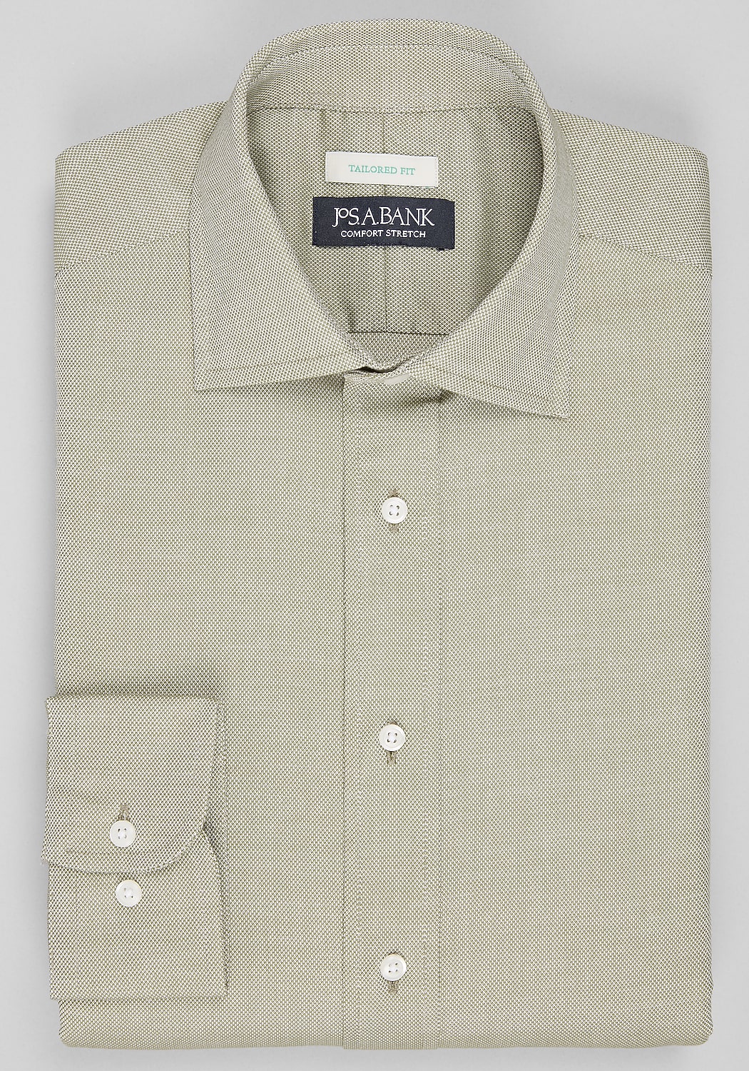 Jos. A. Bank Tailored Fit Spread Collar Oxford Solid Dress Shirt