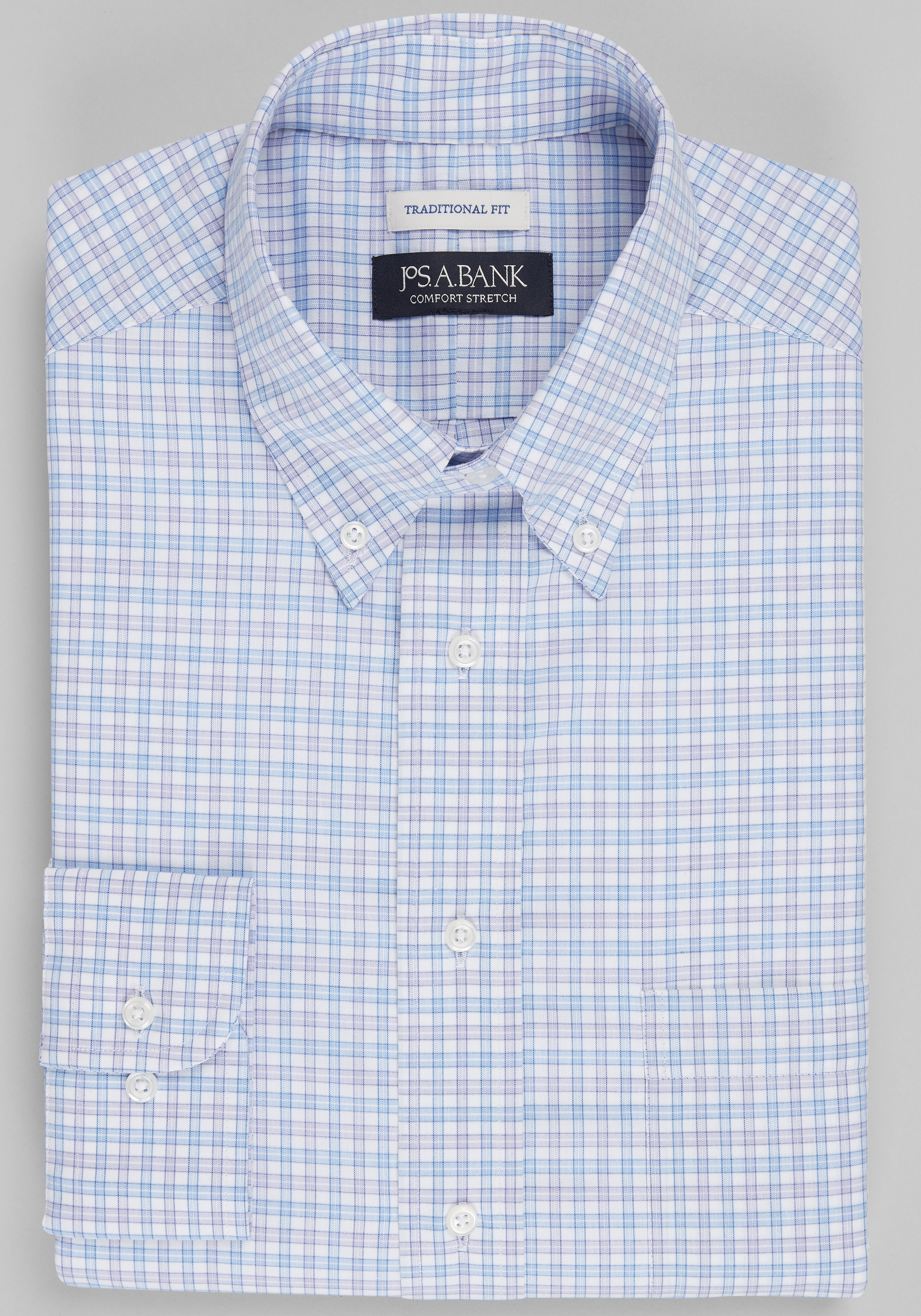 Jos. A. Bank Traditional Fit Check Dress Shirt CLEARANCE