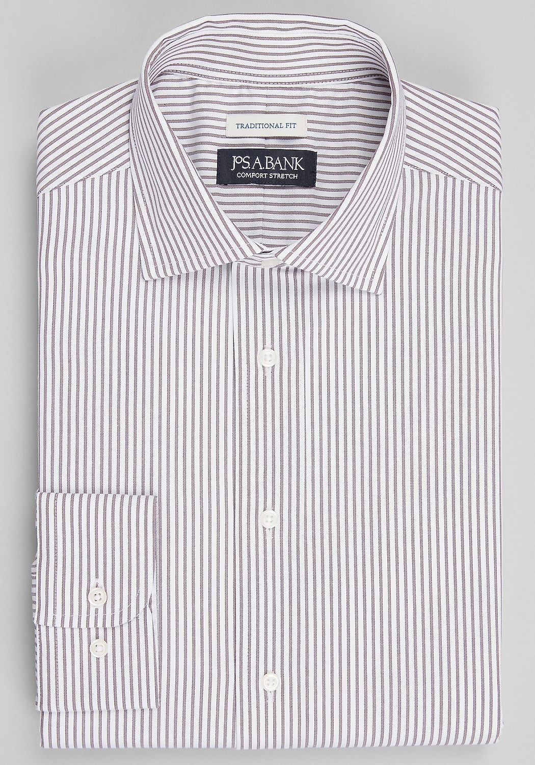 Jos A. Bank Traditional Fit Spread Collar Bengal Stripe Dress Shirt