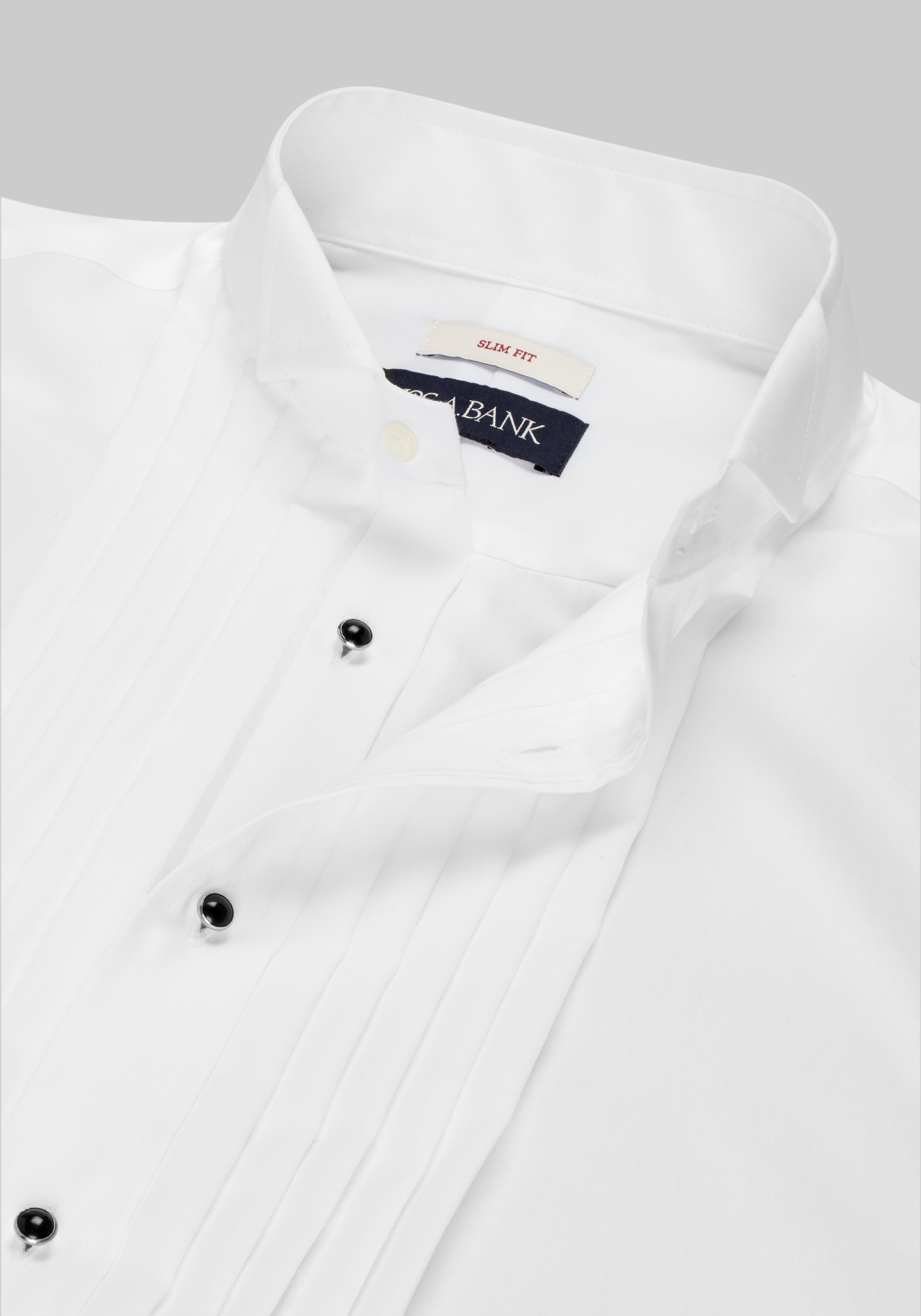 Jos. A. Bank Comfort Stretch Slim Fit Wing Collar French Cuff Five-Pleat Formal Dress Shirt - Big & Tall