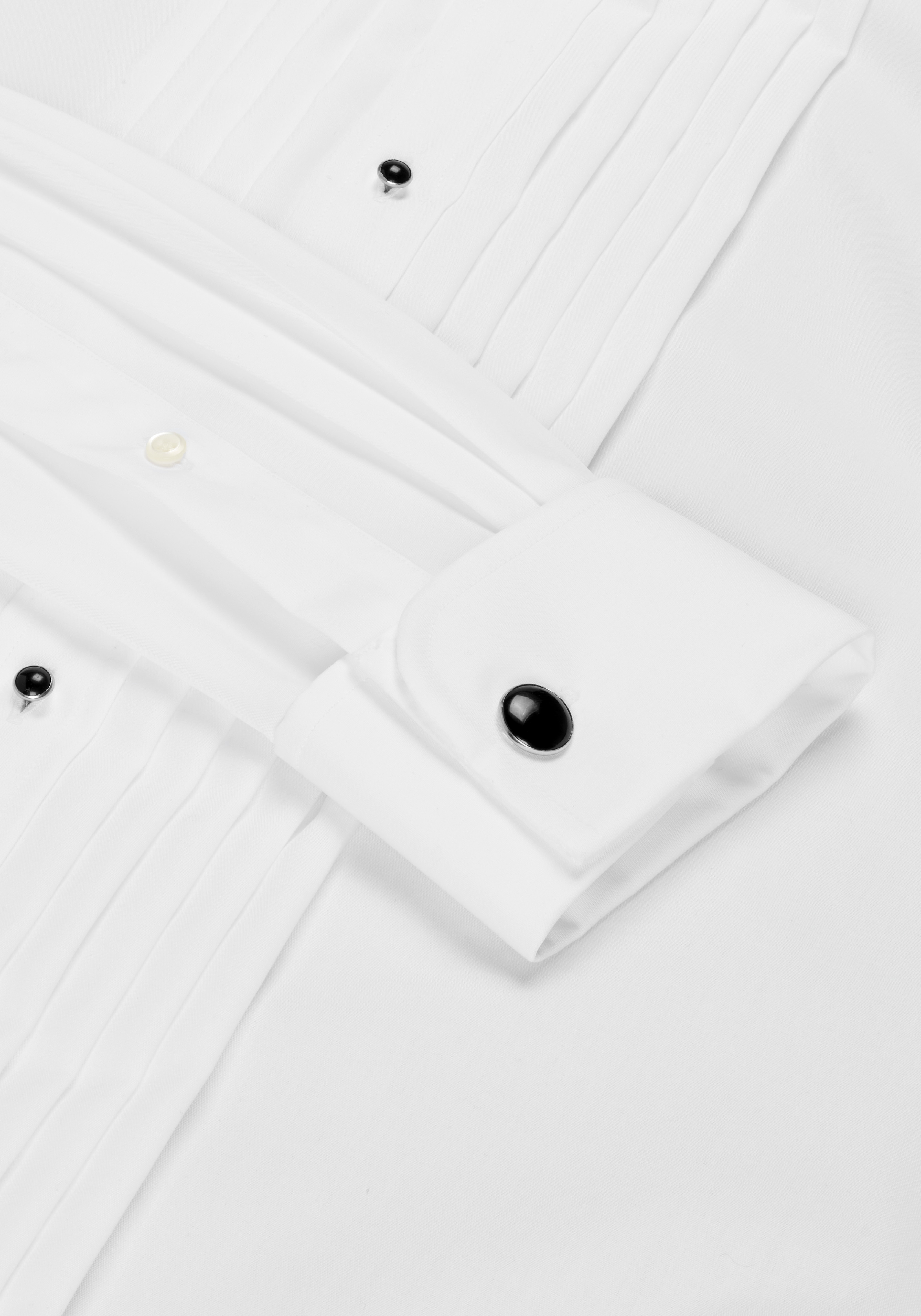 Jos. A. Bank Comfort Stretch Slim Fit Wing Collar French Cuff Five-Pleat Formal Dress Shirt