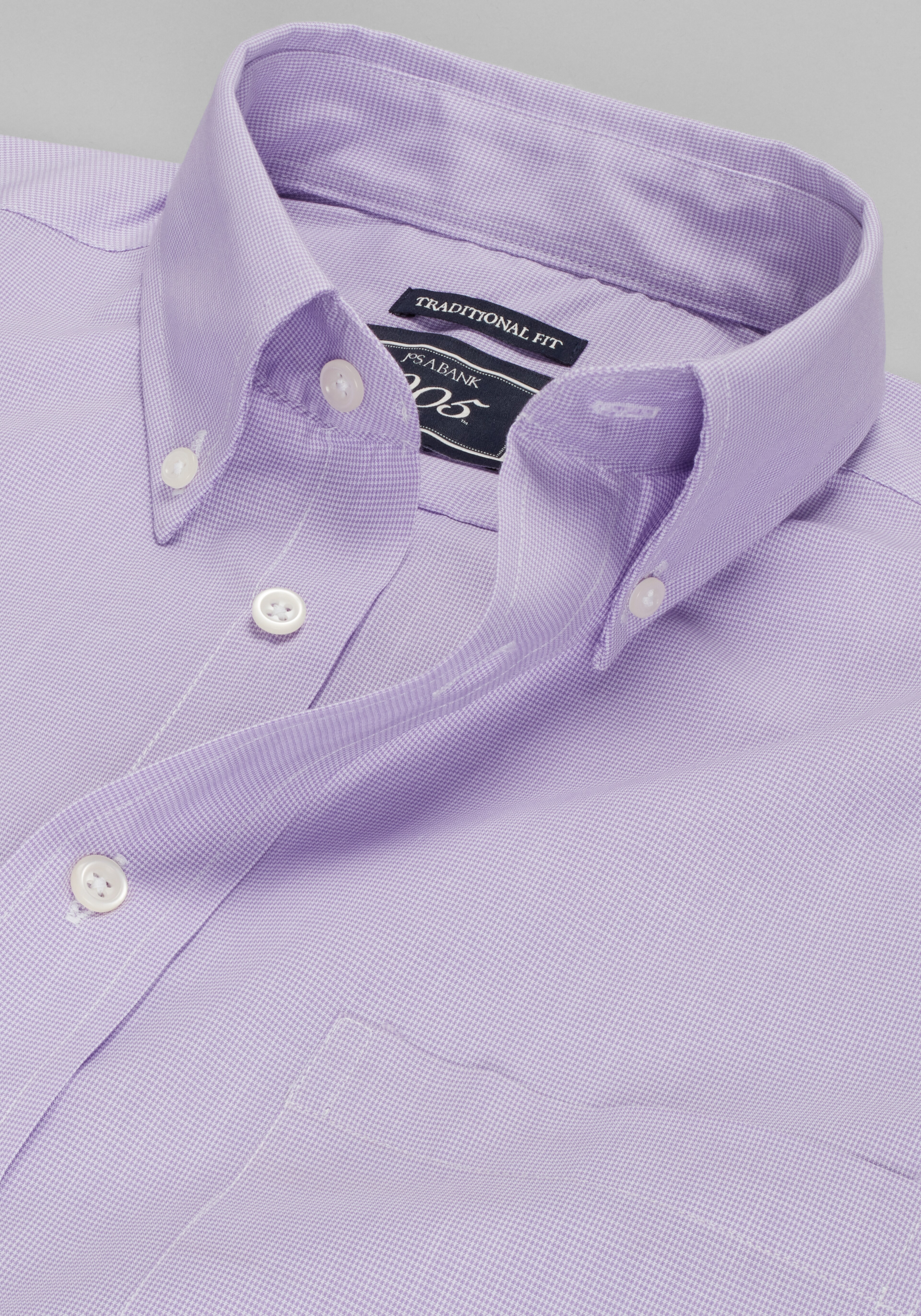 1905 Collection Traditional Fit 4-Way Stretch Button-Down Collar Micro Houndstooth Dress Shirt