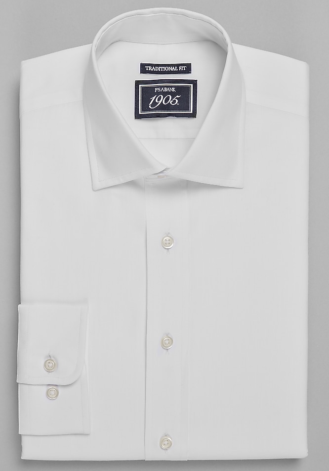 1905 Collection Traditional Fit Solid Dress Shirt - New Arrivals | Jos A  Bank