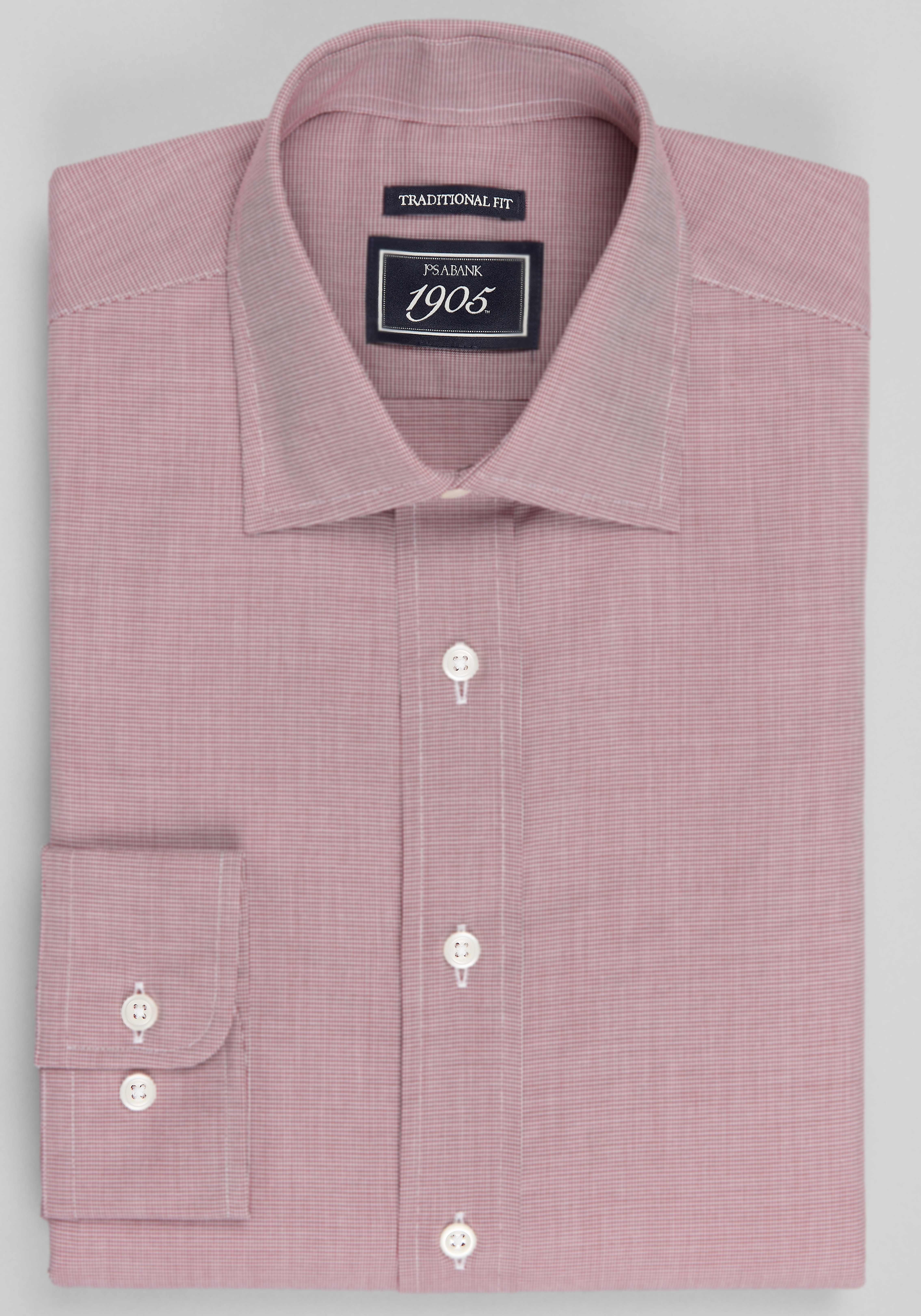 Men's Dress Shirts, 1905 Traditional Fit Micro Houndstooth Dress Shirt - Jos A Bank