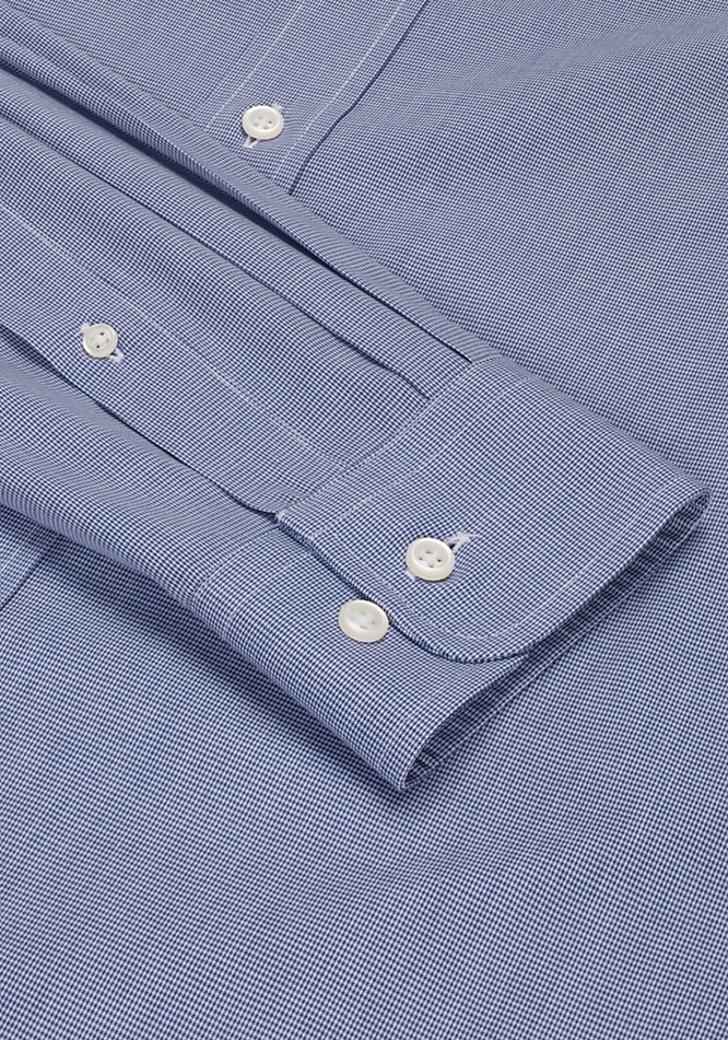 blue houndstooth dress shirt Comfort Stretch Non-Iron Houndstooth Dress Shirt - Blue