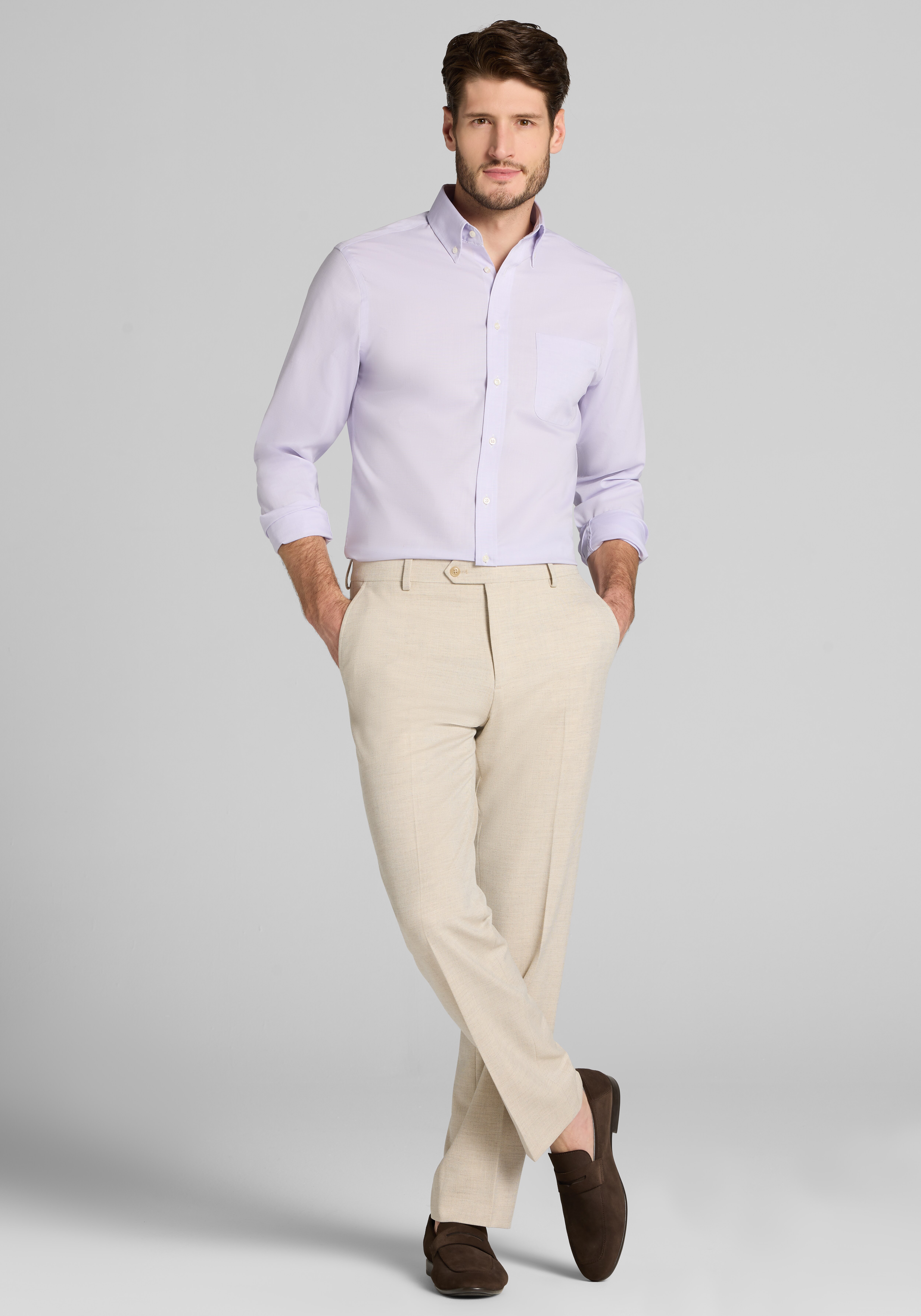 Jos. A. Bank Slim Fit Solid Comfort Stretch Dress Shirt