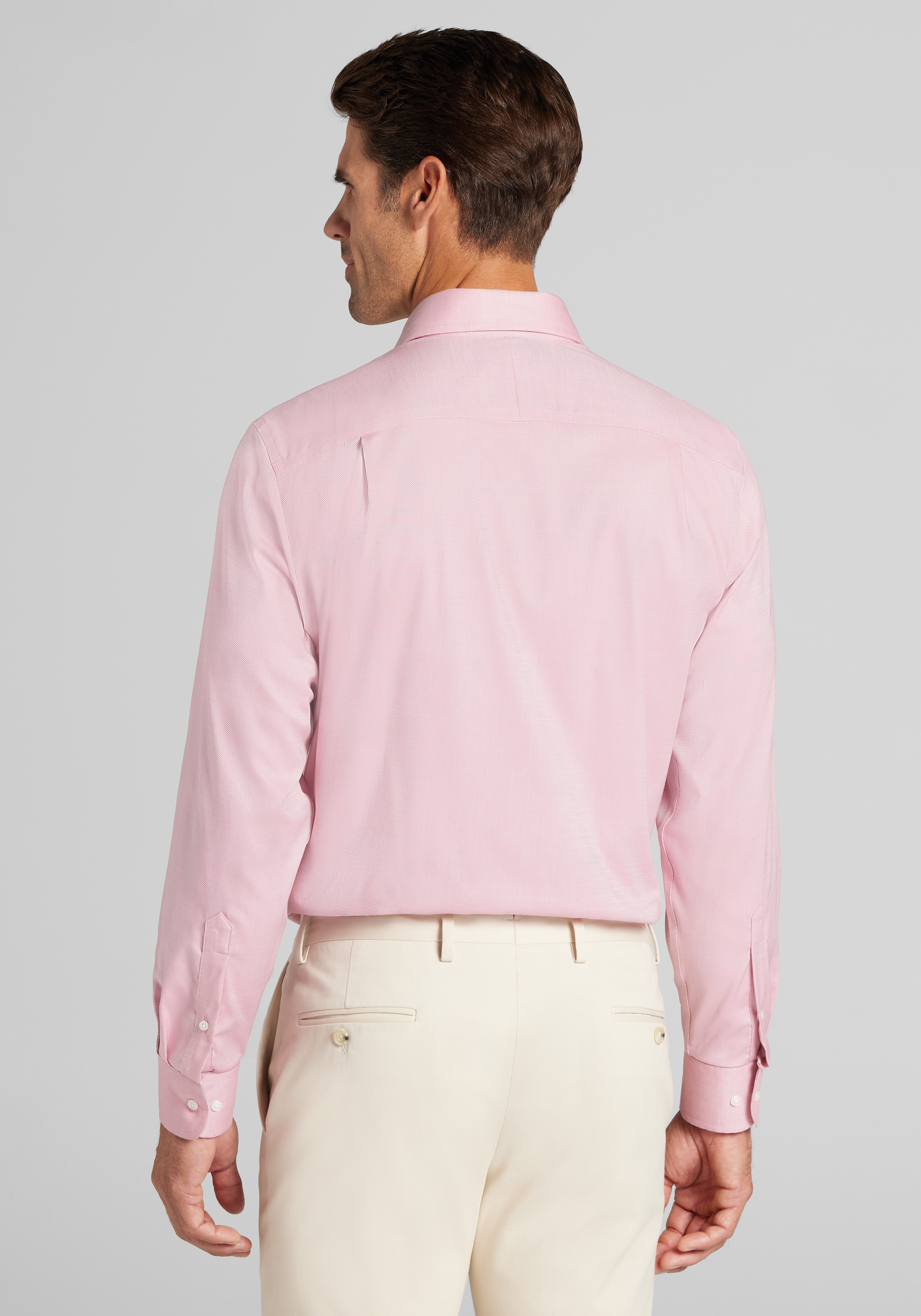 Jos. A. Bank Comfort Stretch Tailored Fit Spread Collar Solid Dress Shirt