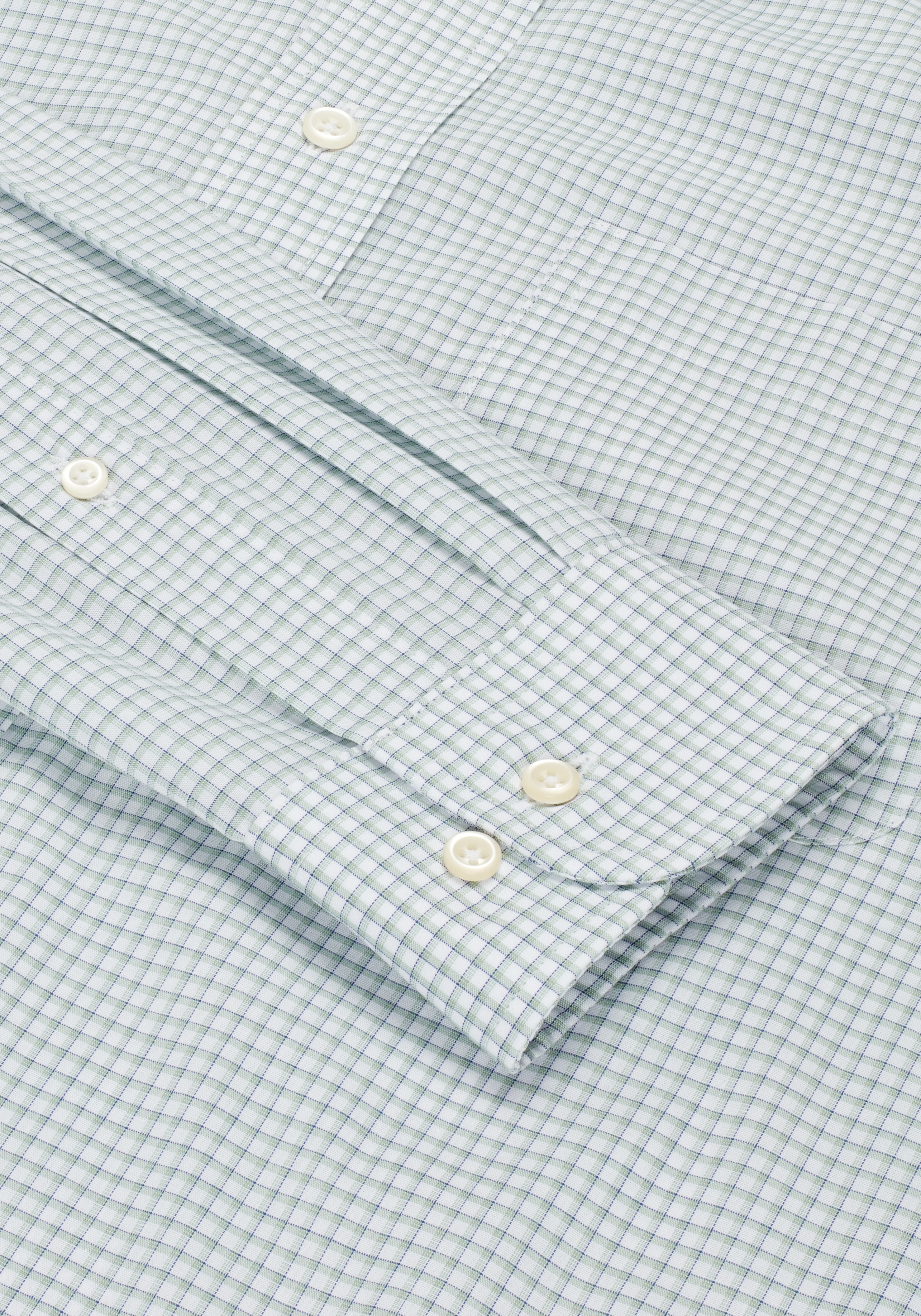 1905 Collection Traditional Fit 4-Way Stretch Button-Down Collar Mini Plaid Dress Shirt