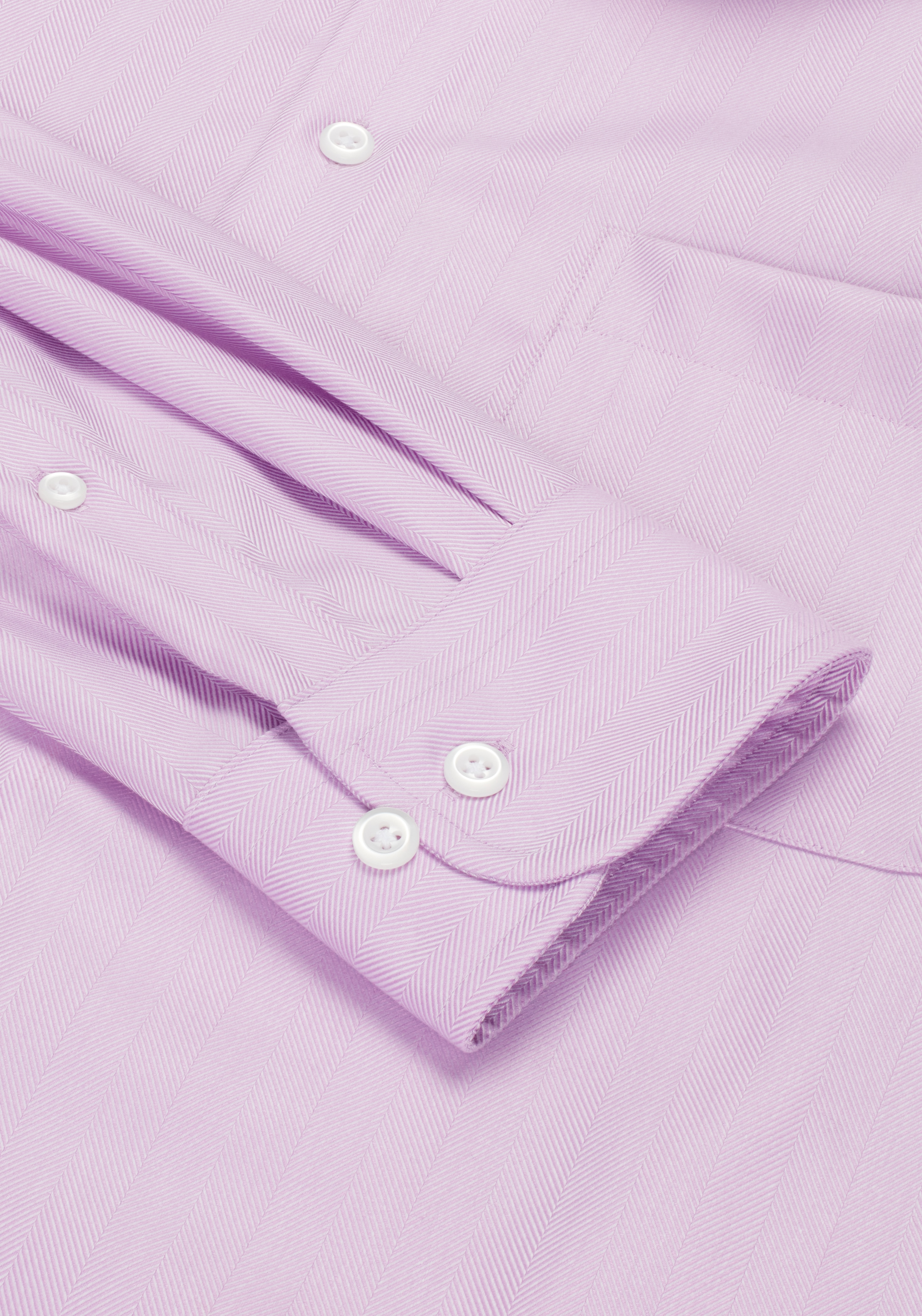 Reserve Collection Tailored Fit Spread Collar Herringbone Dress Shirt - Big & Tall