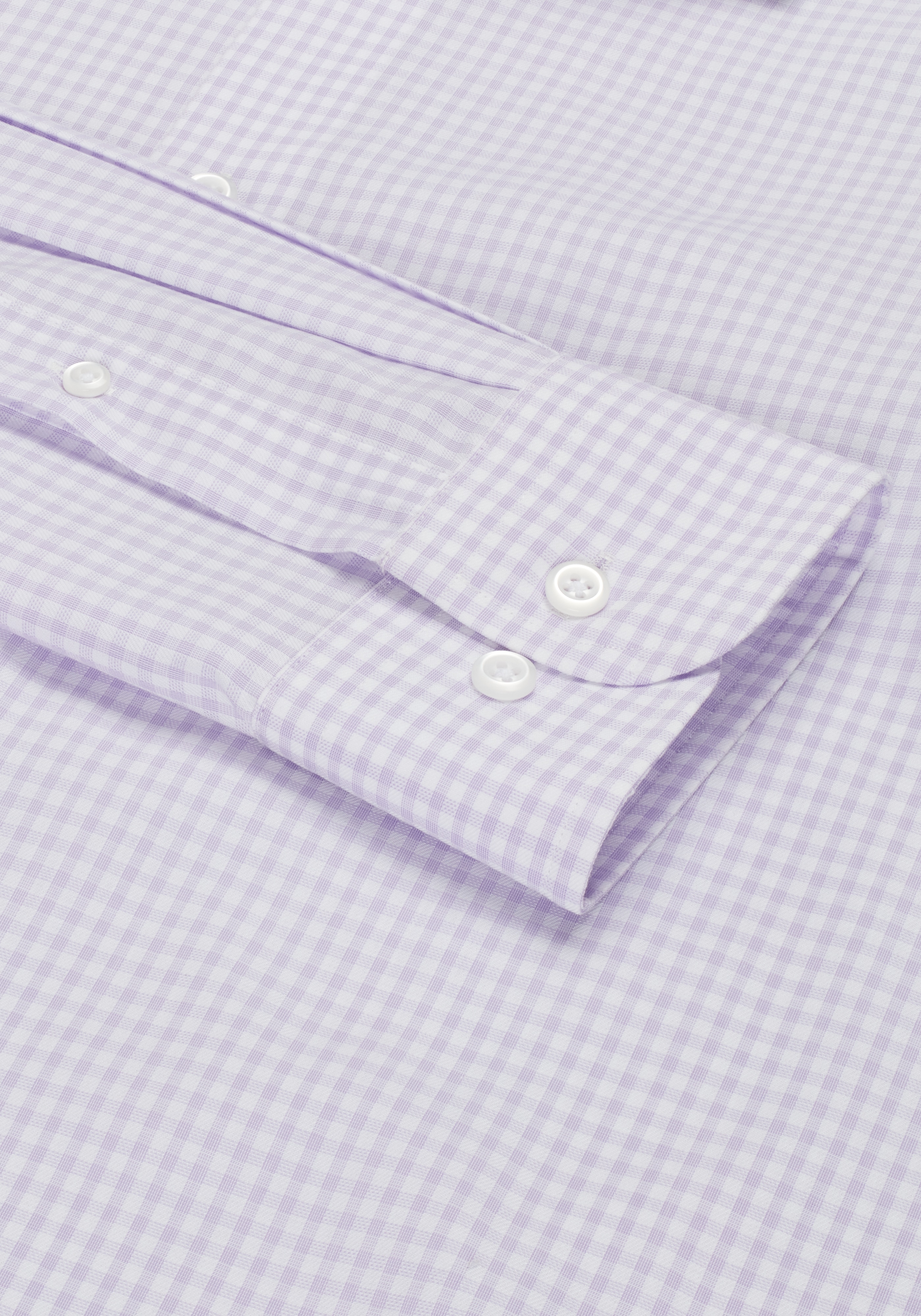 Reserve Collection Tailored Fit Spread Collar Gingham Dress Shirt
