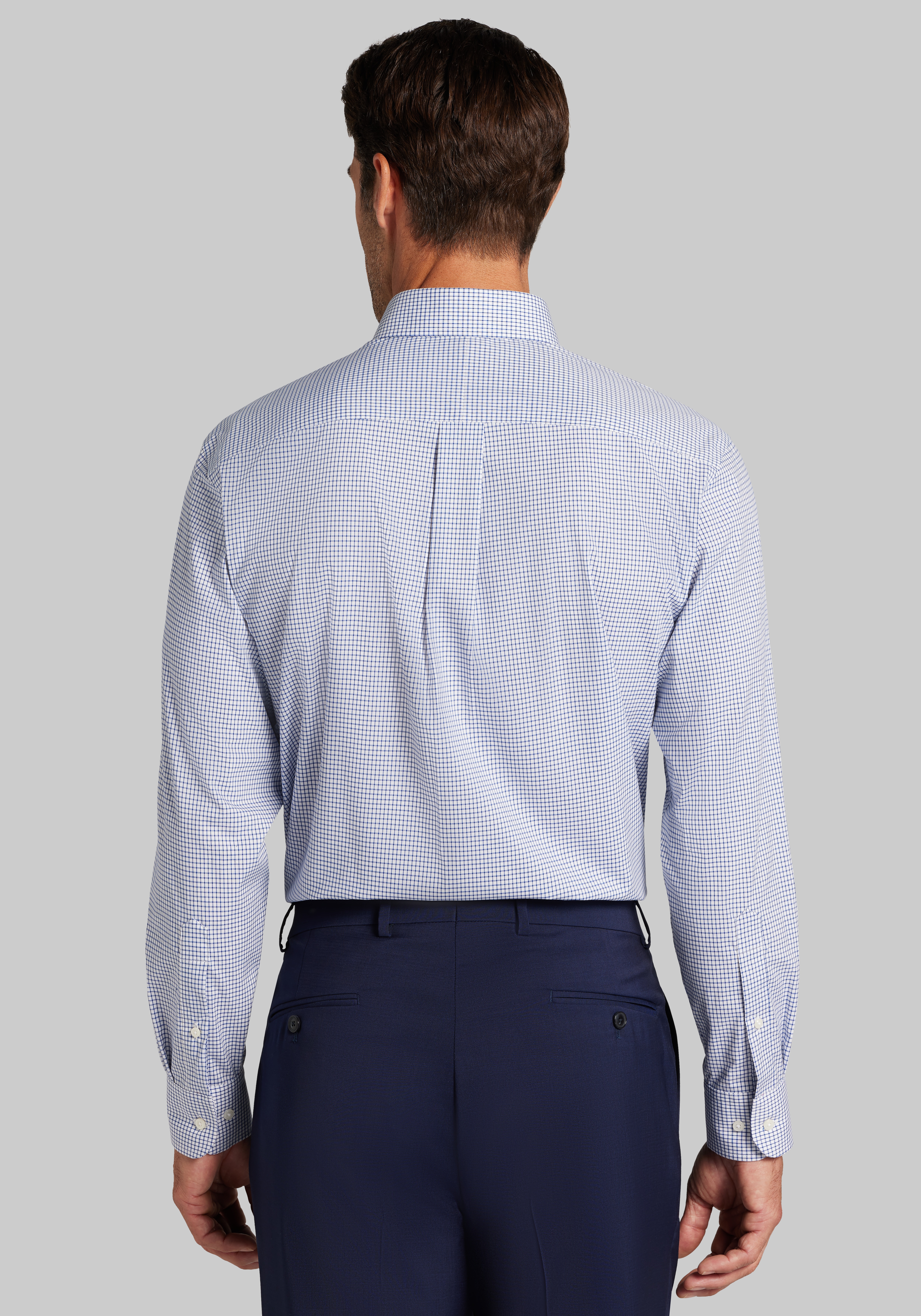 Jos. A. Bank Comfort Stretch Traditional Fit Button-Down Collar Check Dress Shirt