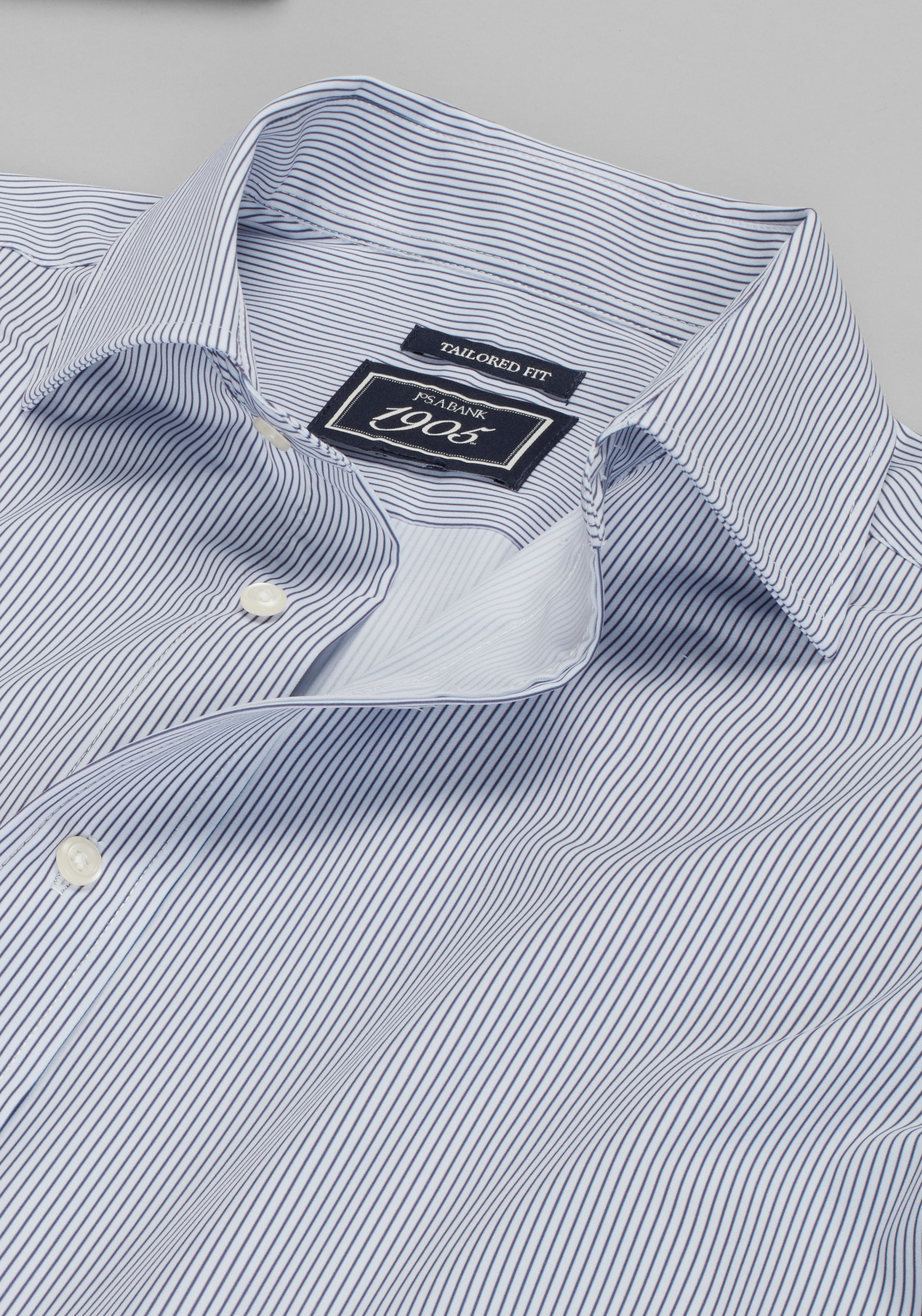 1905 Collection Tailored Fit Spread Collar Stripe 4-Way Stretch Dress Shirt CLEARANCE
