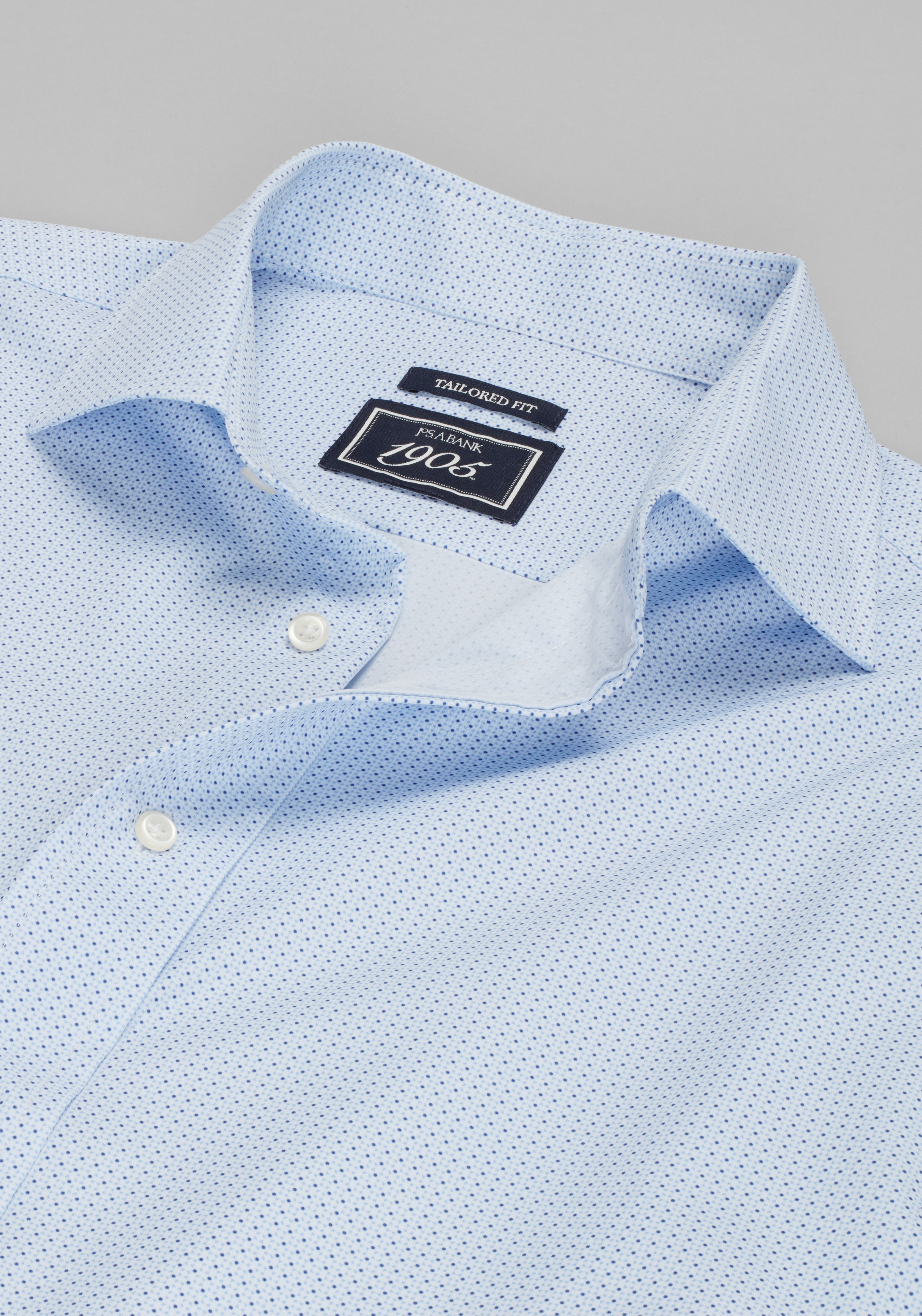 1905 Collection Tailored Fit Spread Collar Micro Medallion 4-Way Stretch Dress Shirt