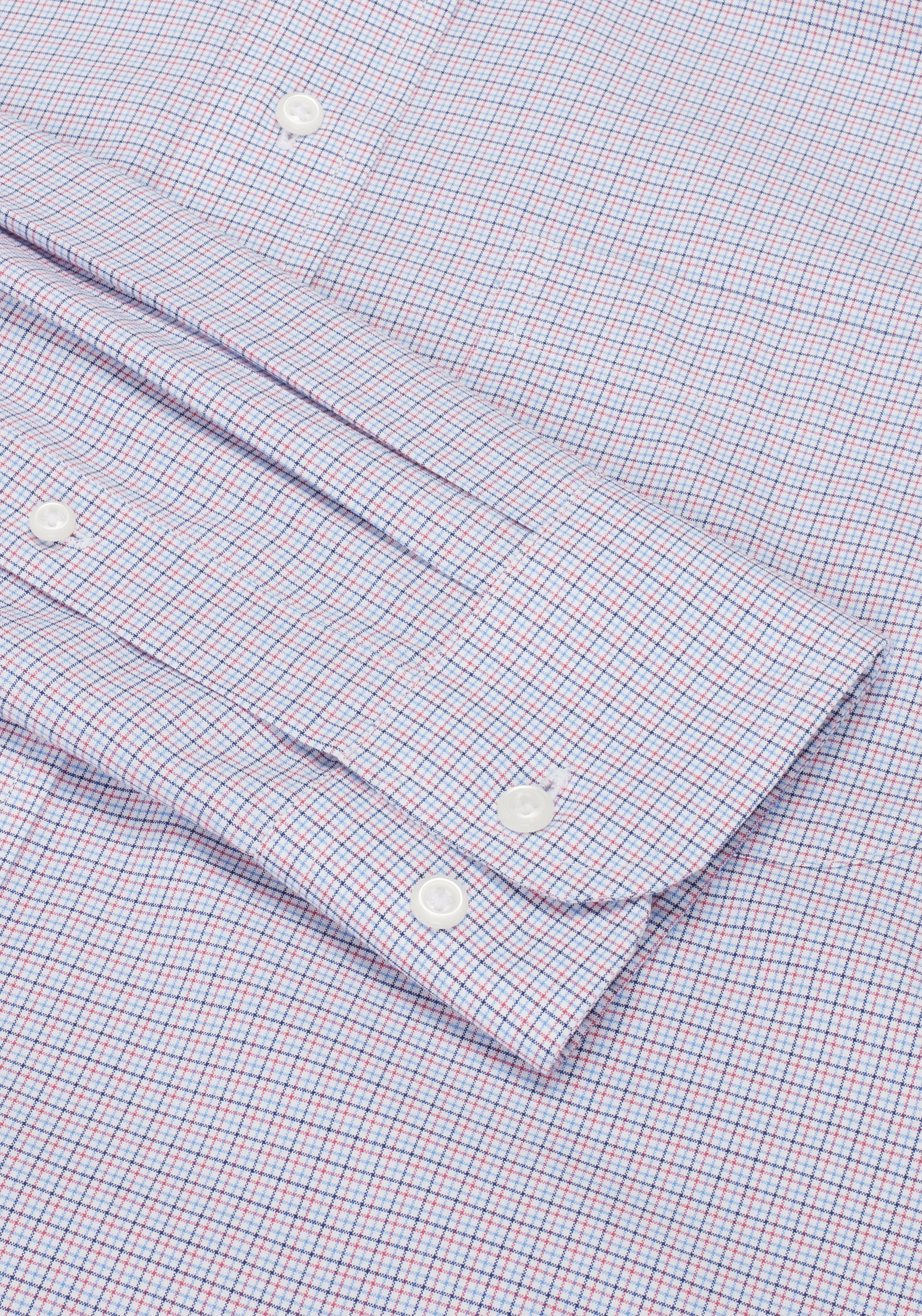 Traveler® Traditional Fit Mini Plaid Dress Shirt