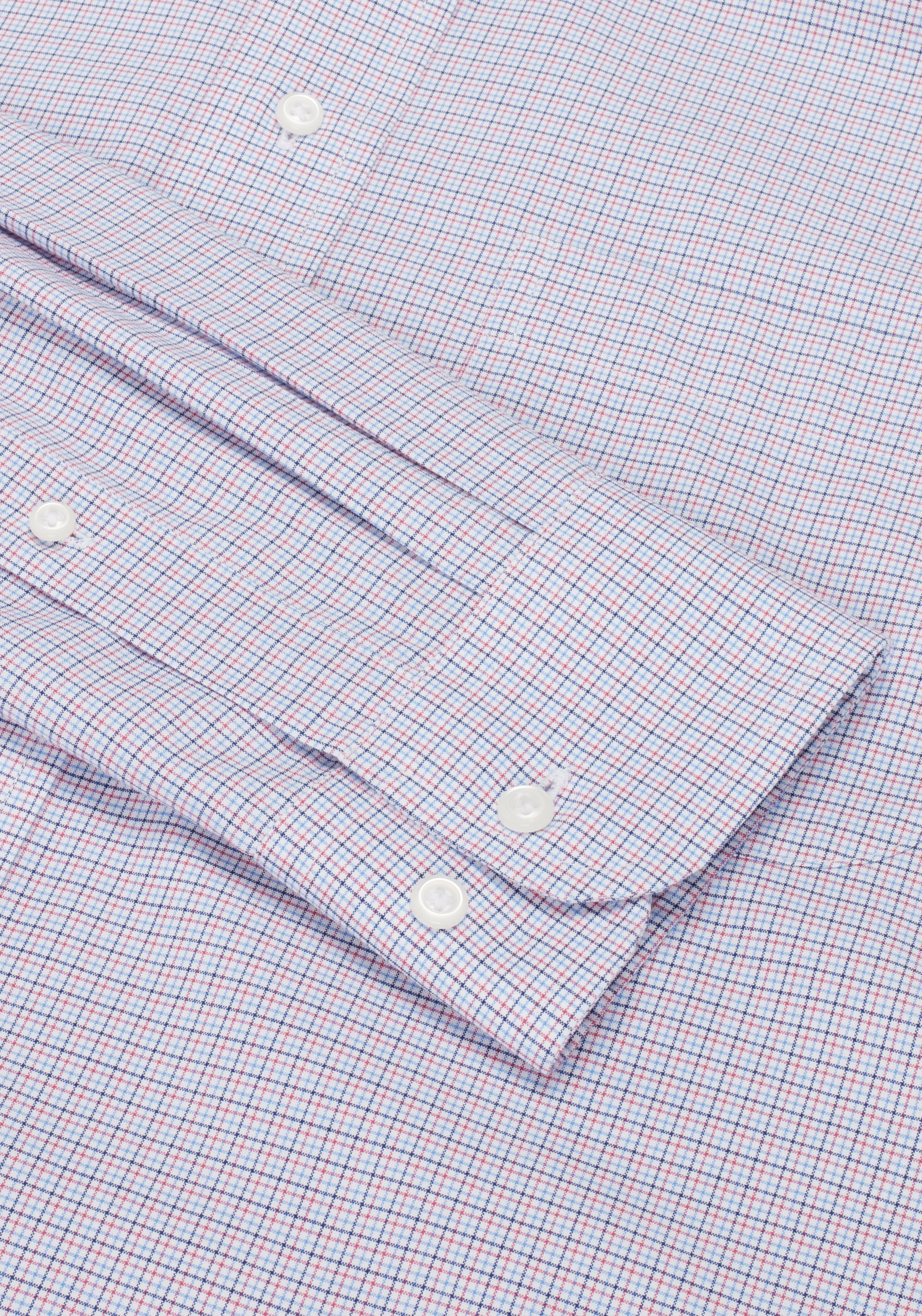 Traveler® Traditional Fit Mini Plaid Dress Shirt