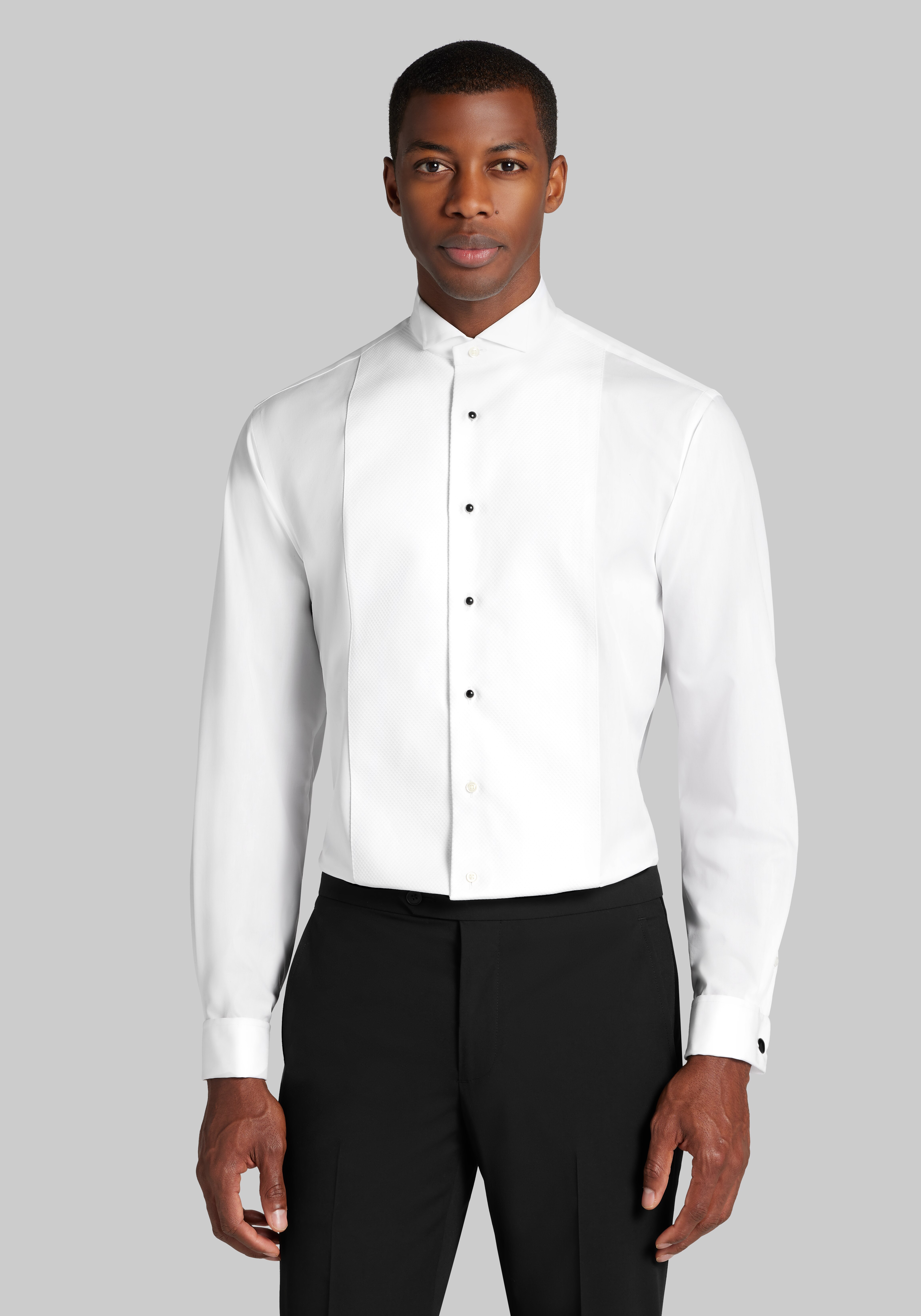 Men's Dress Shirts, Reserve Collection Tailored Fit Wing Collar Bib Formal Dress Shirt - Jos A Bank