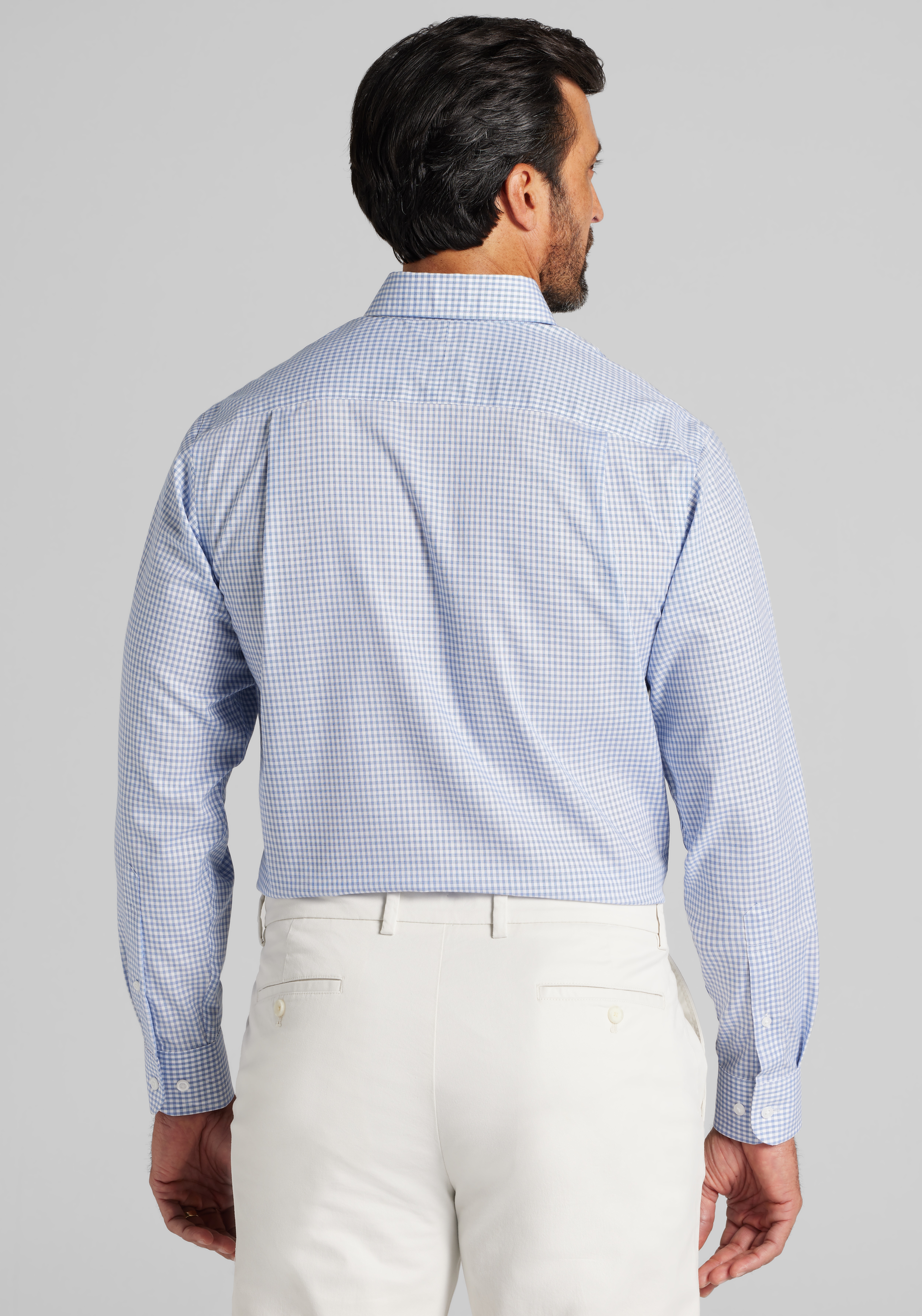 Reserve Collection Traditional Fit Spread Collar Gingham Dress Shirt